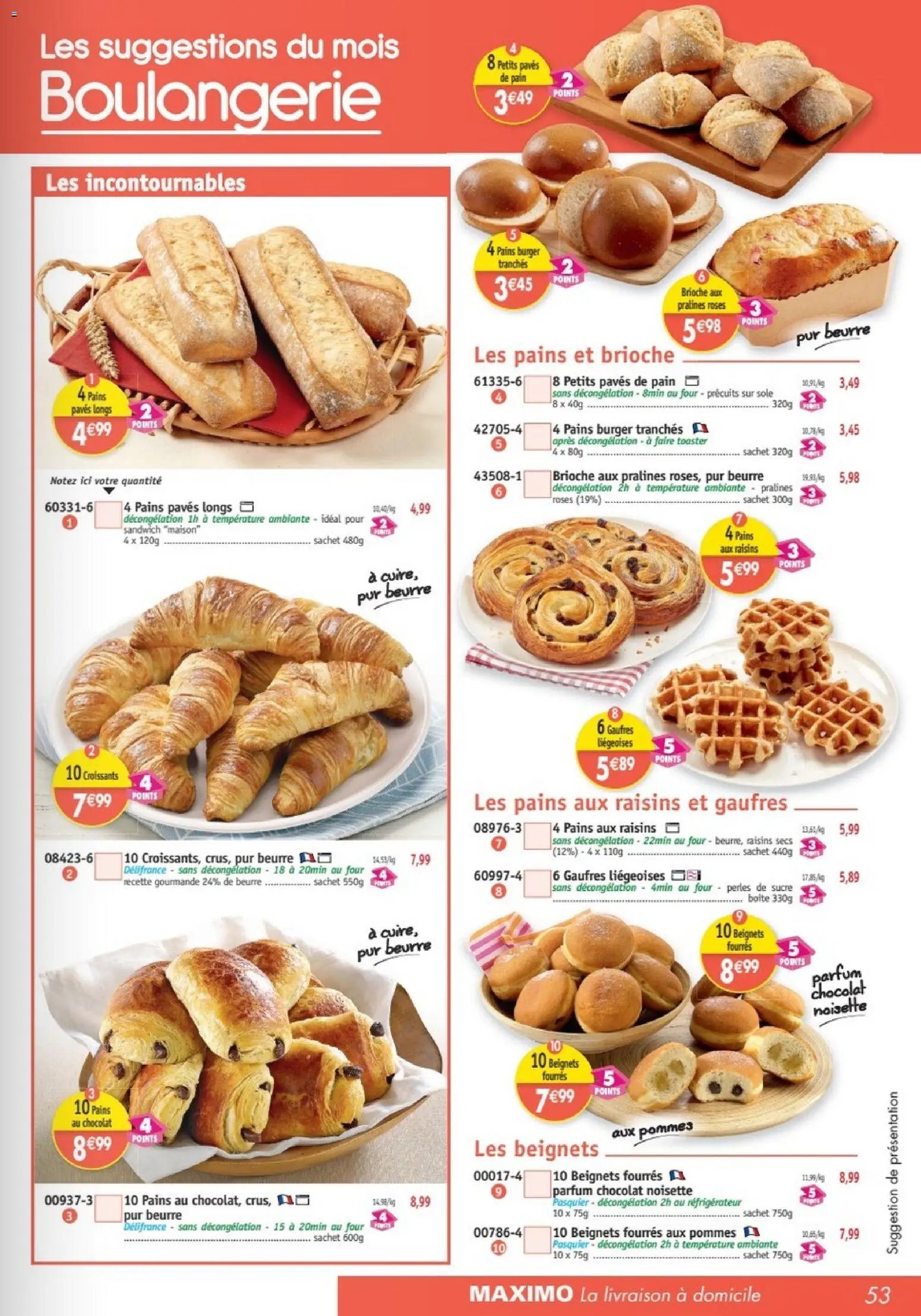 Maximo catalogue à partir du 02/03/2026 Maximo catalogue (2026-03-02 - 2026-03-29)