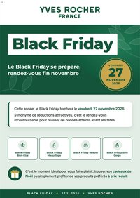 Catalogue Yves Rocher BLACK FRIDAY 2026 du 26/10