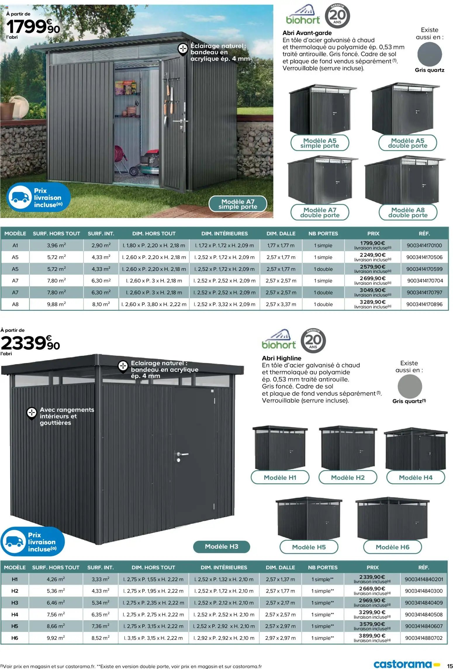 Castorama catalogue à partir du 26/02/2026 Abri de jardin et serres