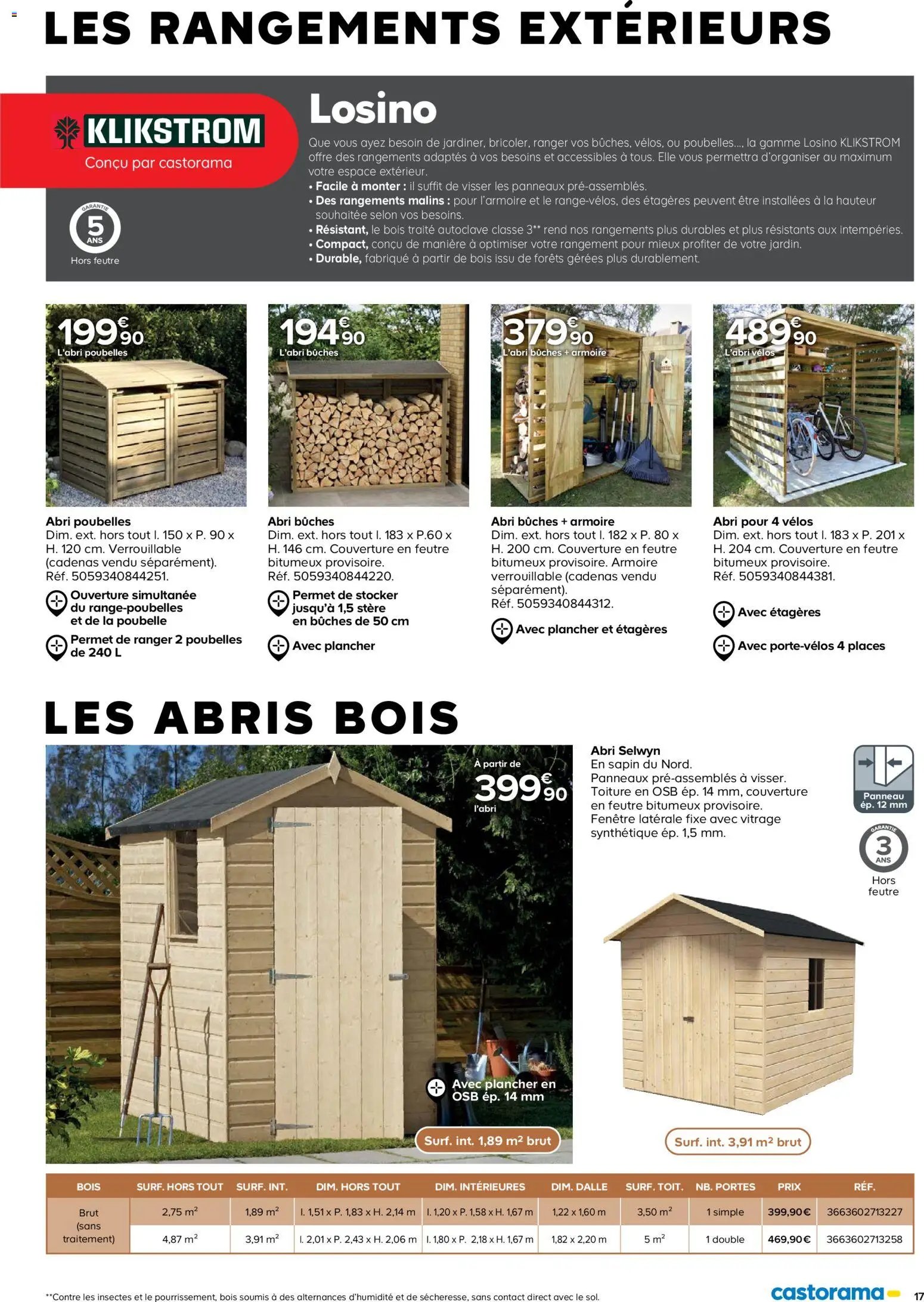 Castorama catalogue à partir du 26/02/2026 Abri de jardin et serres