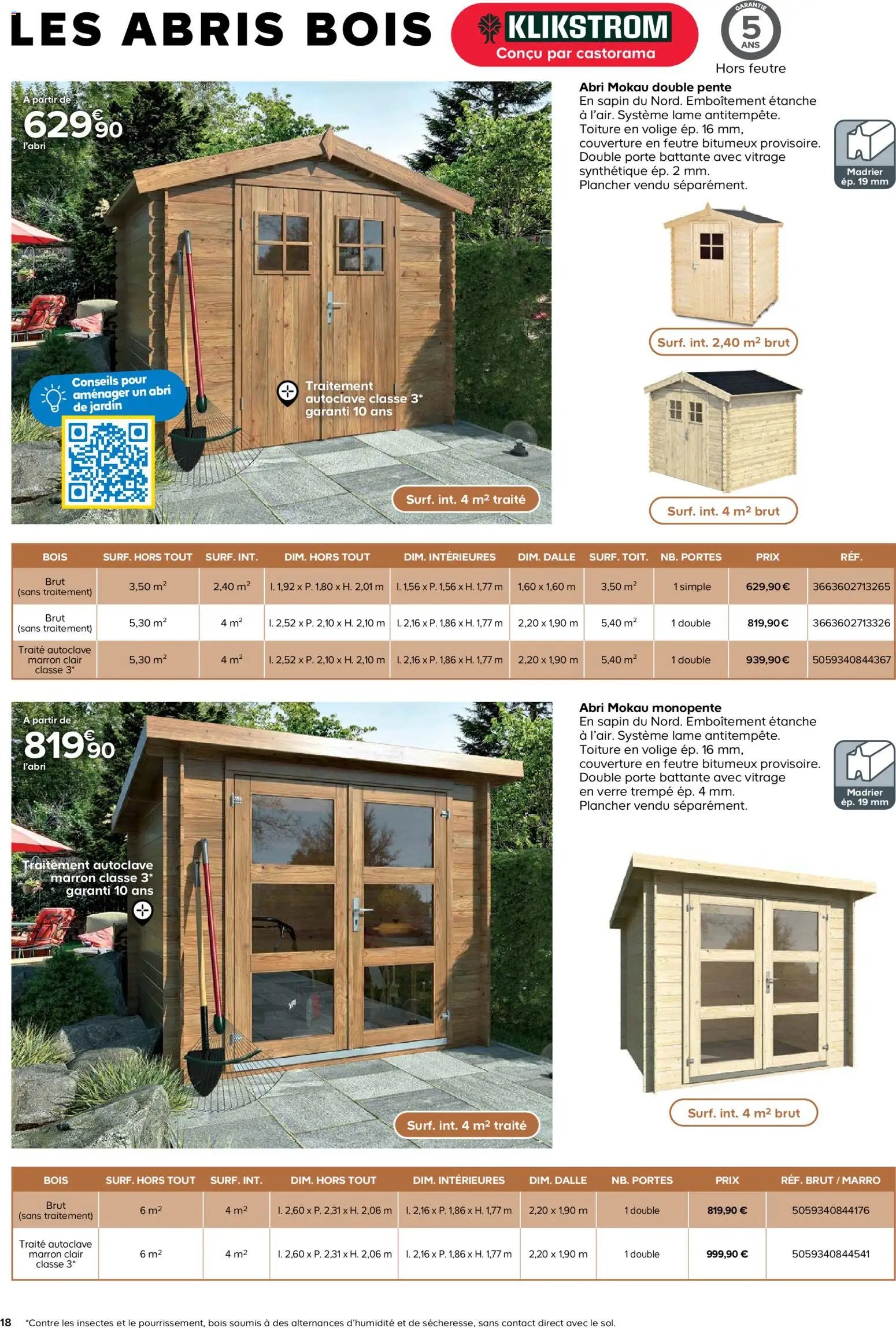 Castorama catalogue à partir du 26/02/2026 Abri de jardin et serres