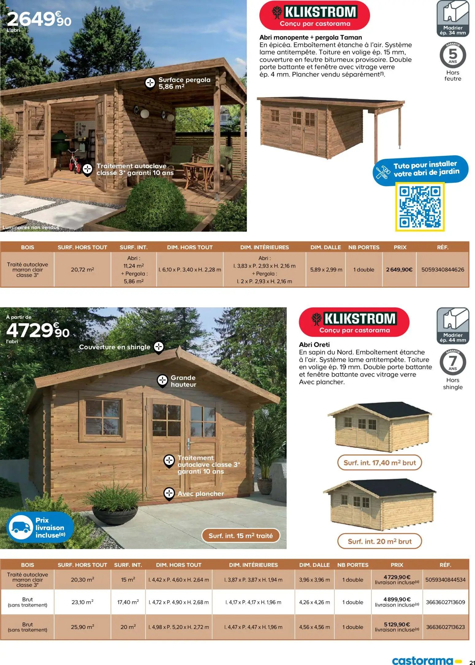 Castorama catalogue à partir du 26/02/2026 Abri de jardin et serres