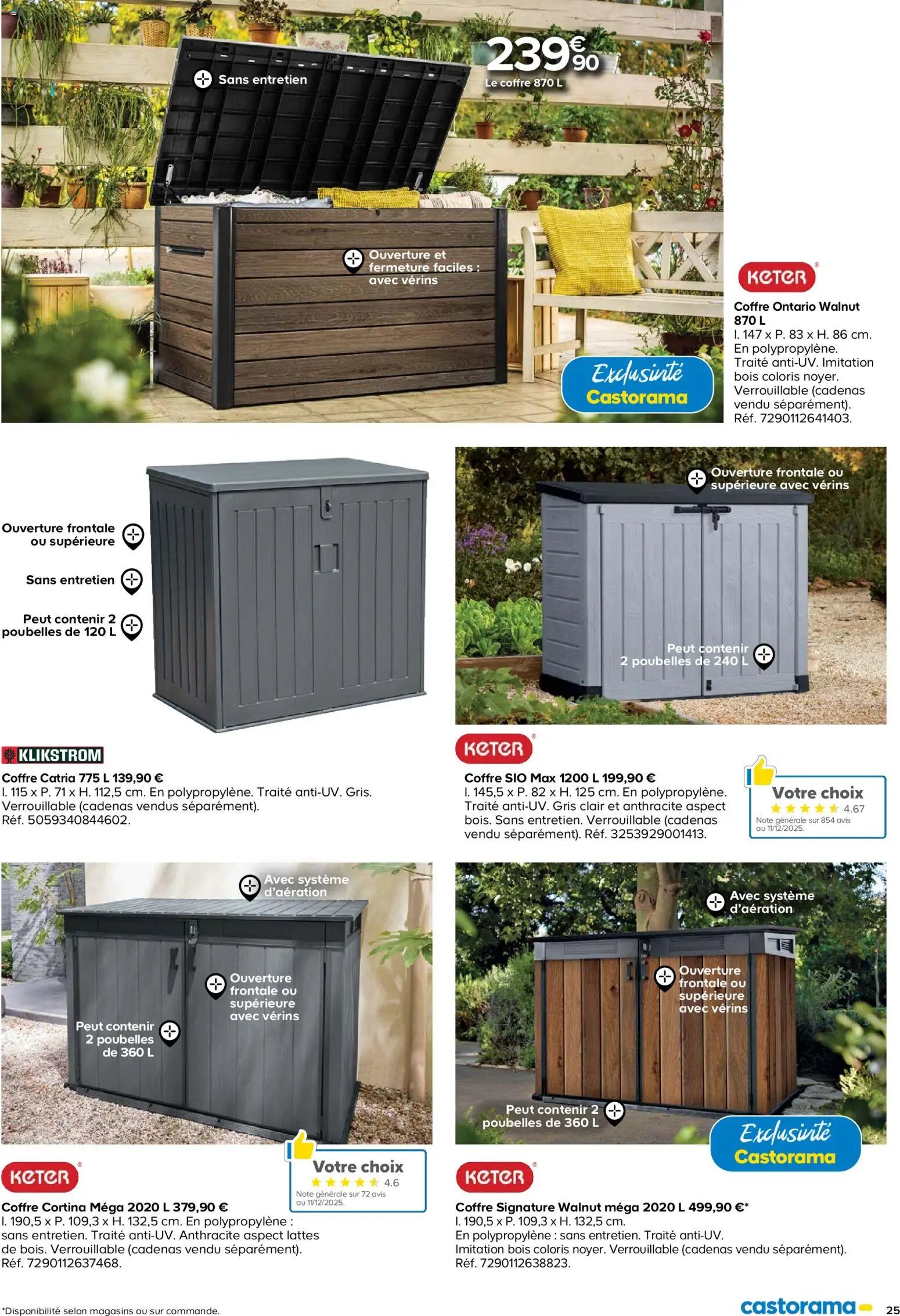 Castorama catalogue à partir du 26/02/2026 Abri de jardin et serres
