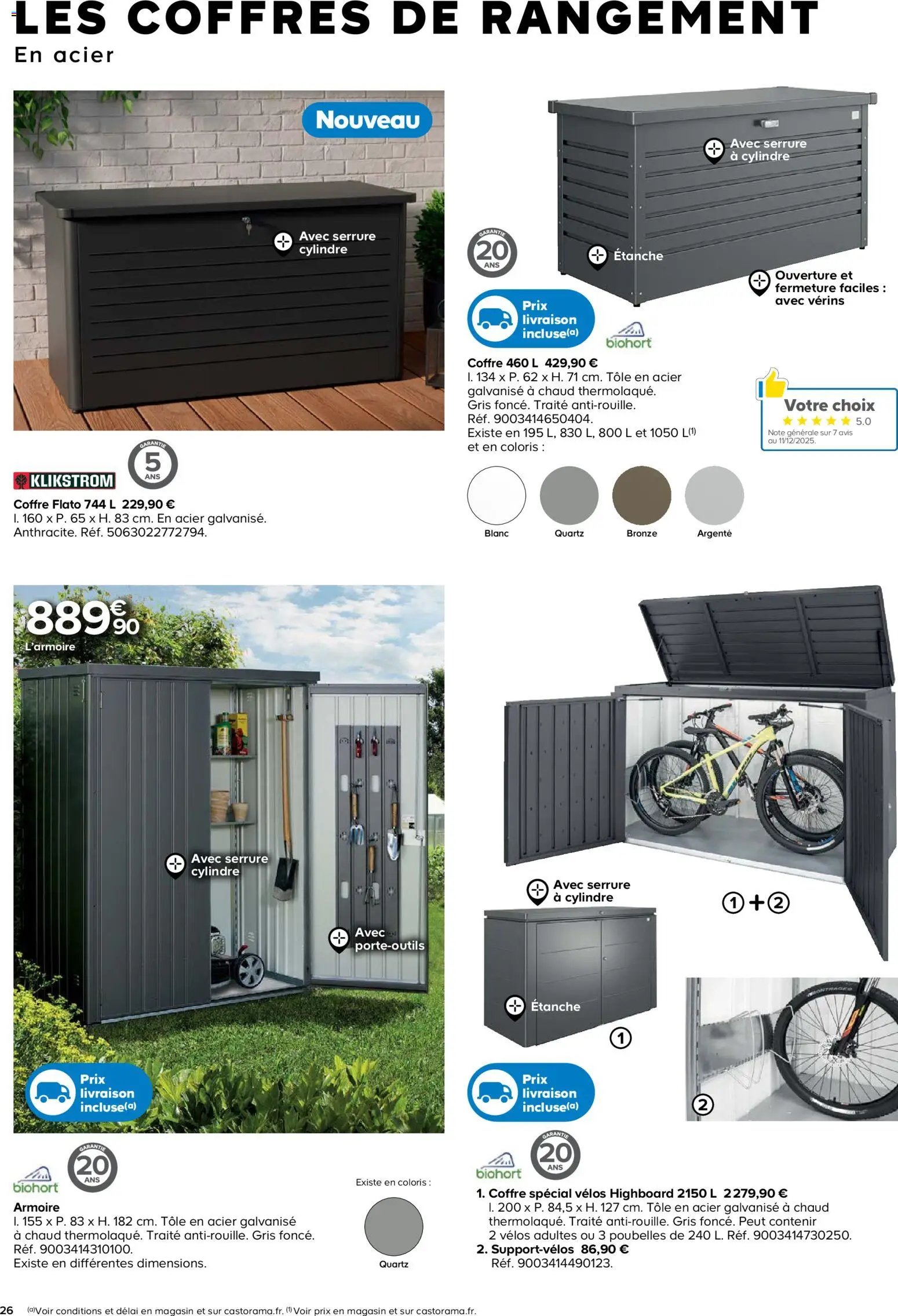 Castorama catalogue à partir du 26/02/2026 Abri de jardin et serres