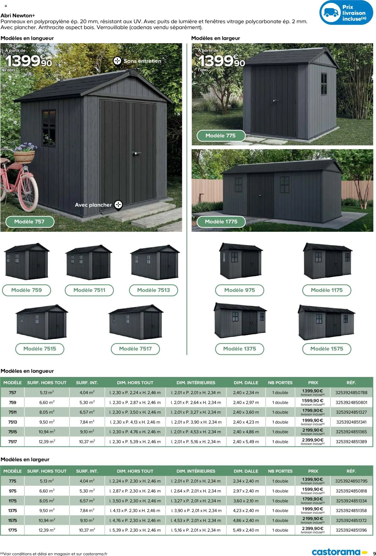Castorama catalogue à partir du 26/02/2026 Abri de jardin et serres