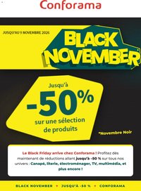 Catalogue Conforama BLACK FRIDAY 2026 du 26/10