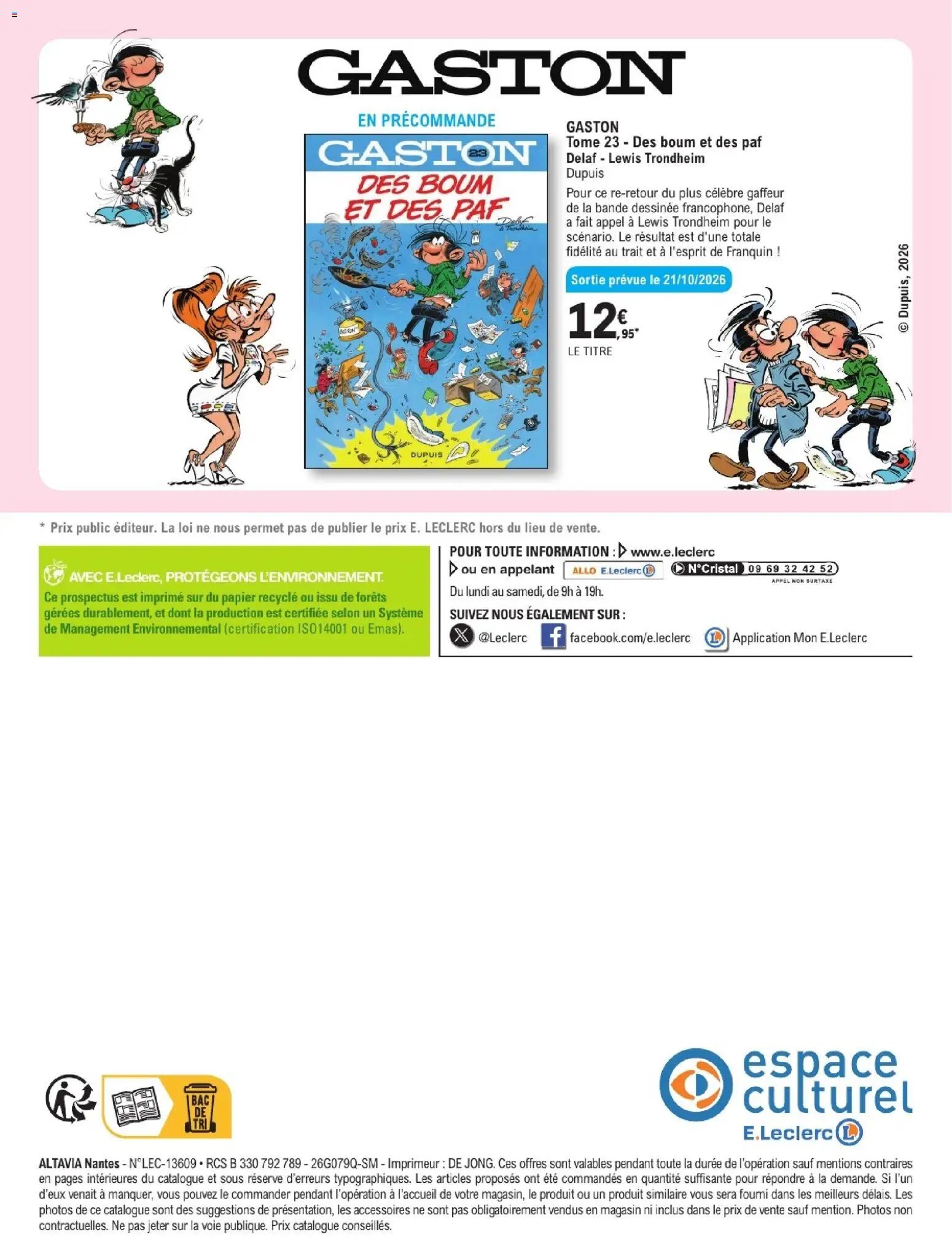 Catalogue Leclerc à venir 13/10/2026 » Prospectus de la semaine prochaine