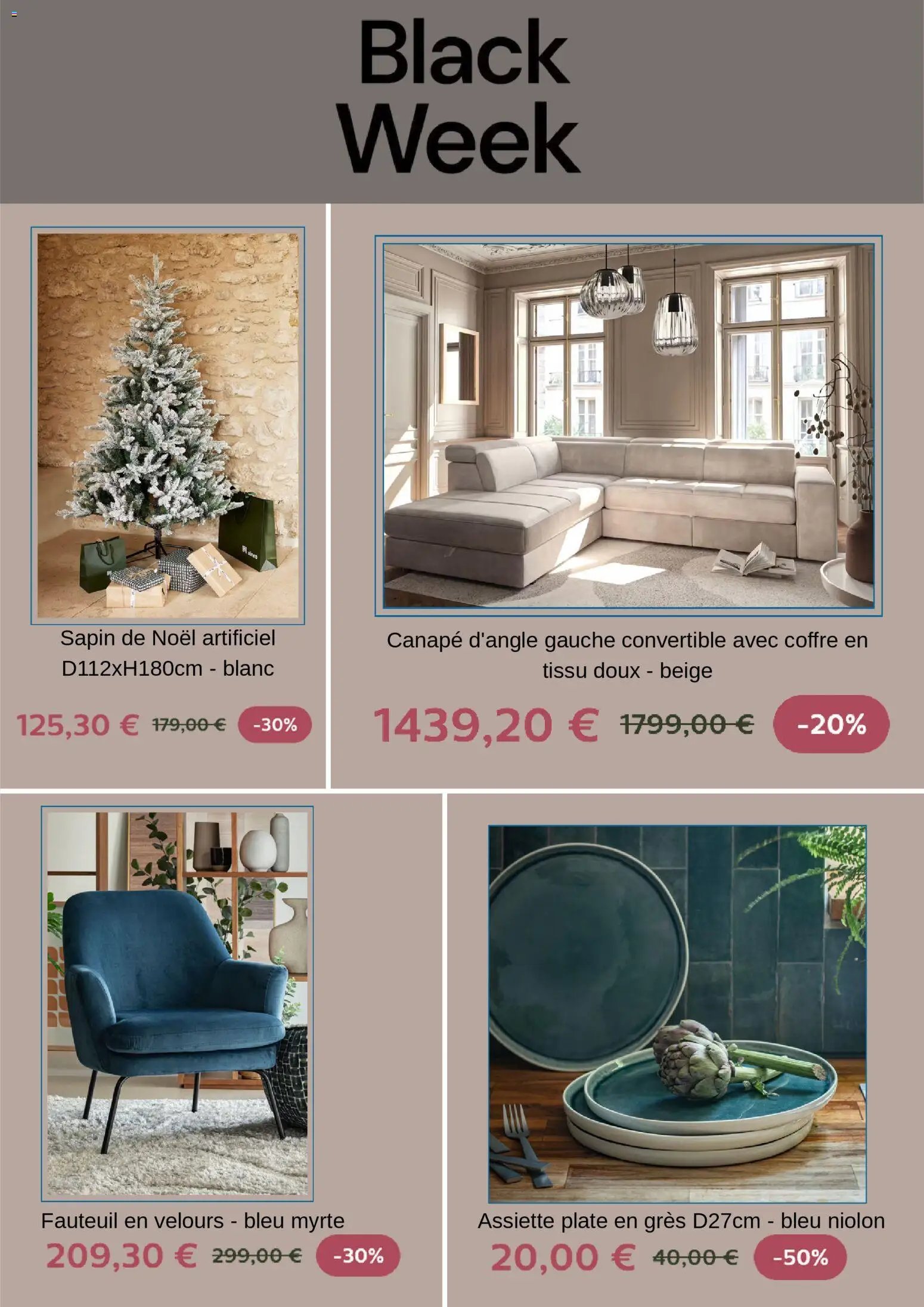 Alinéa catalogue à partir du 24/11/2025 Black Friday