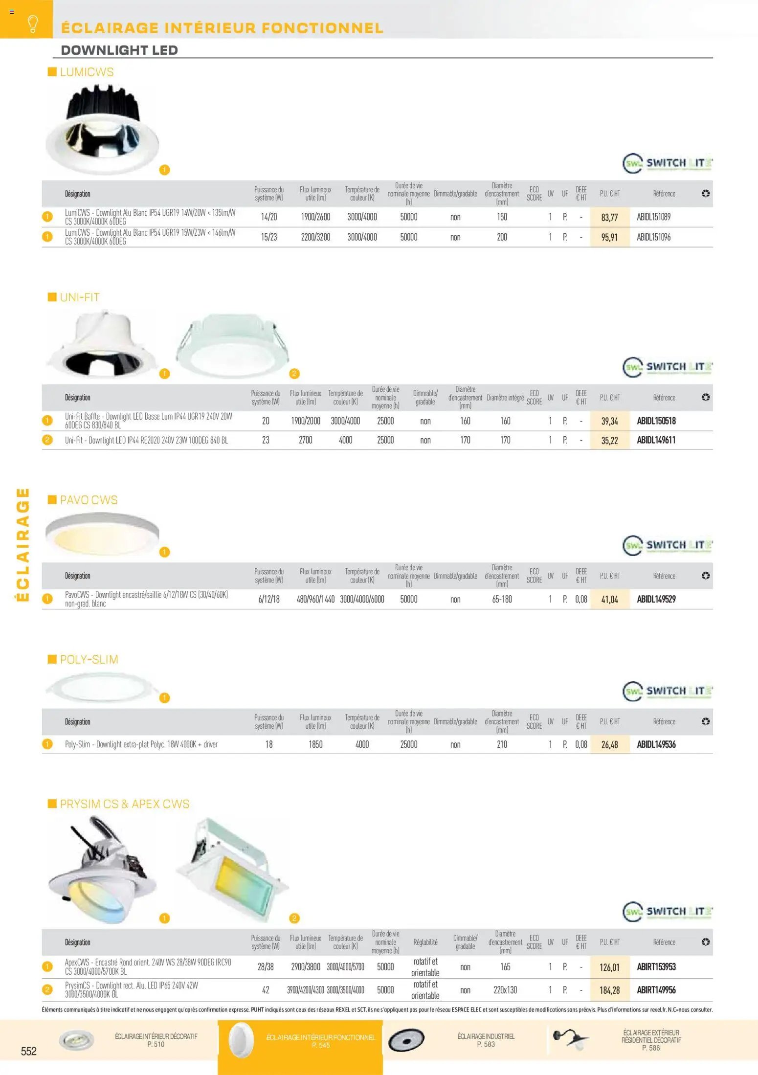 Rexel catalogue à partir du 01/12/2025 Brochure Éclairage