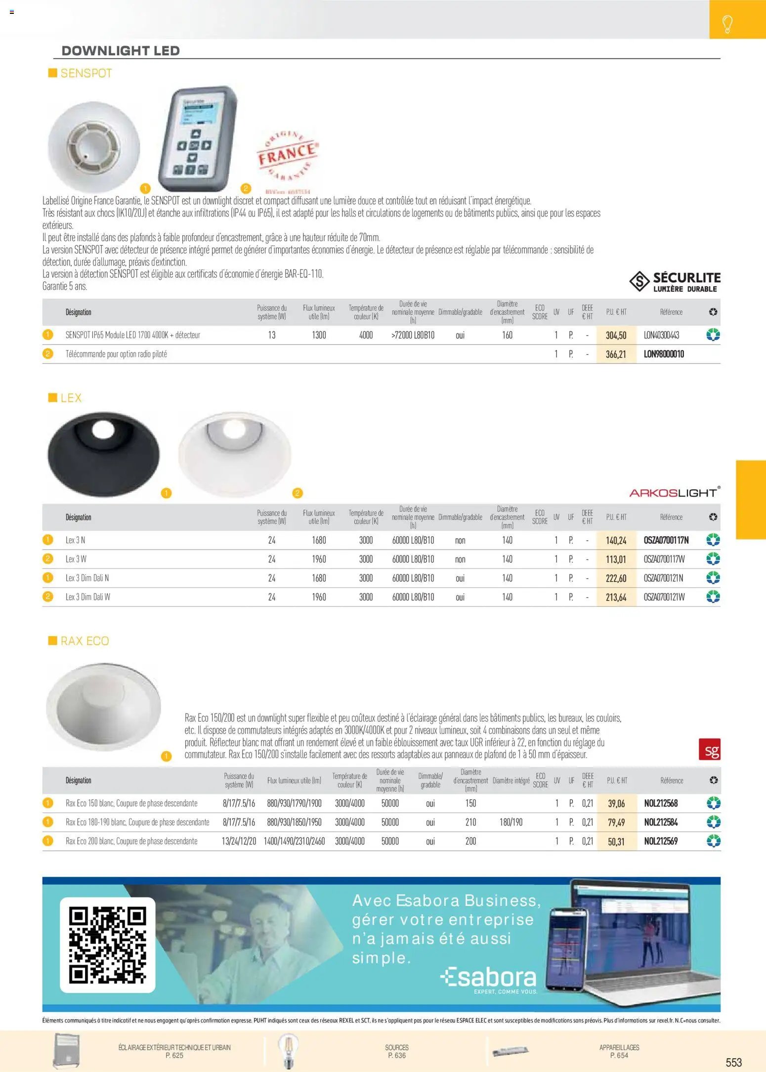Rexel catalogue à partir du 01/12/2025 Brochure Éclairage