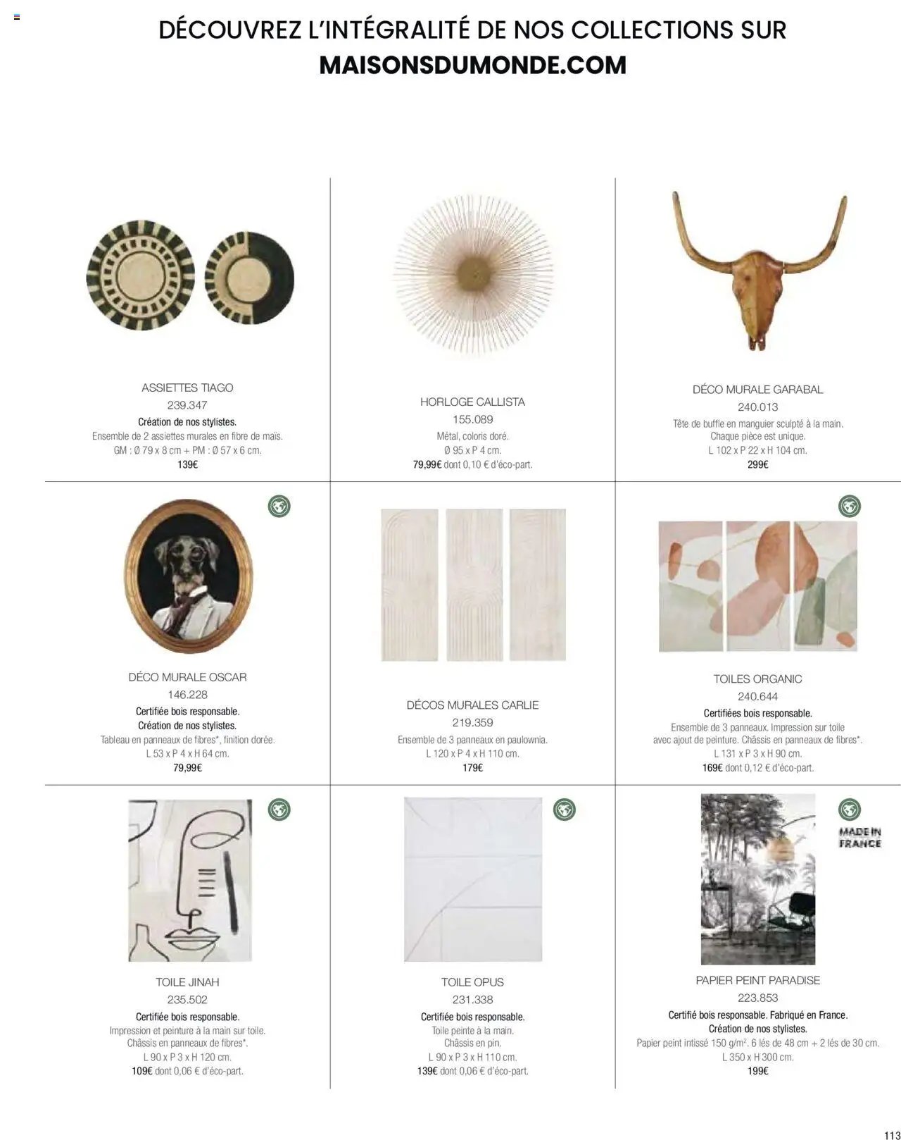 Maisons du Monde catalogue à partir du 01/04/2024 Catalogue