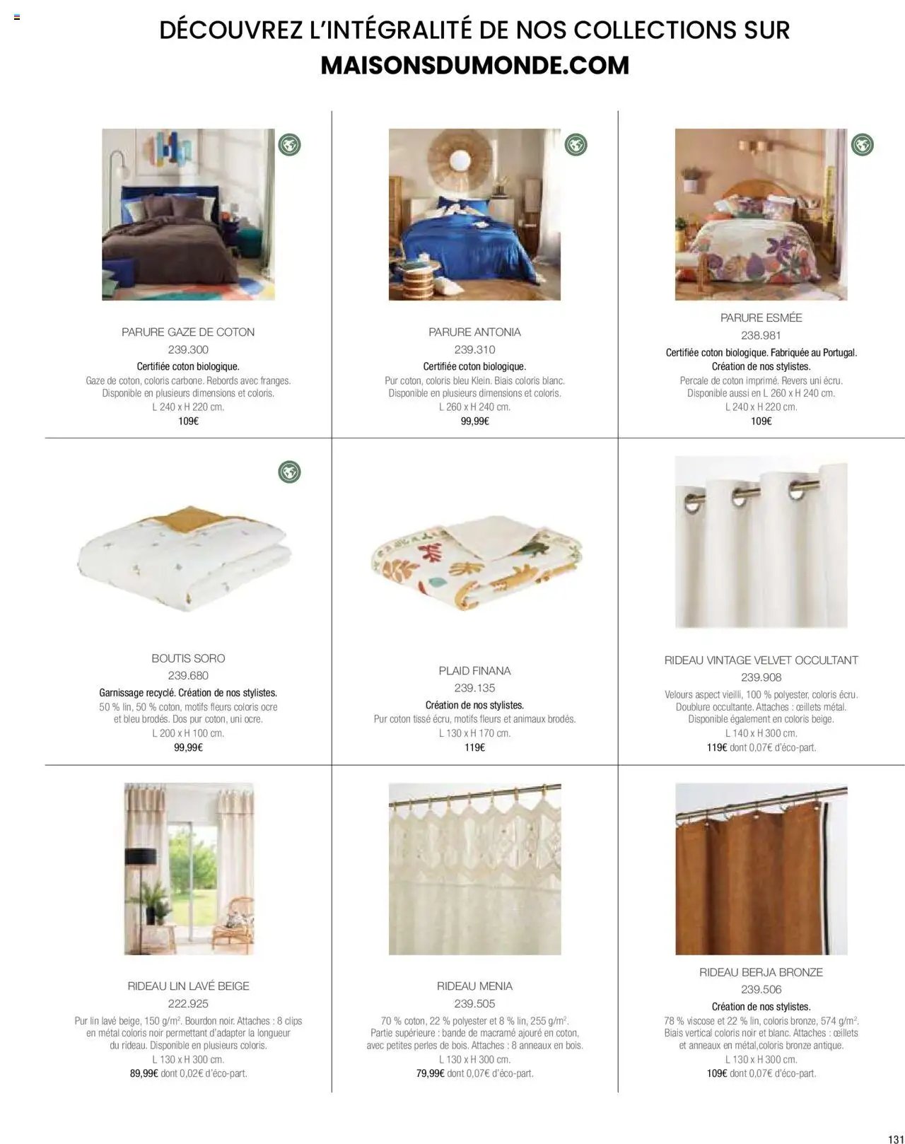 Maisons du Monde catalogue à partir du 01/04/2024 Catalogue