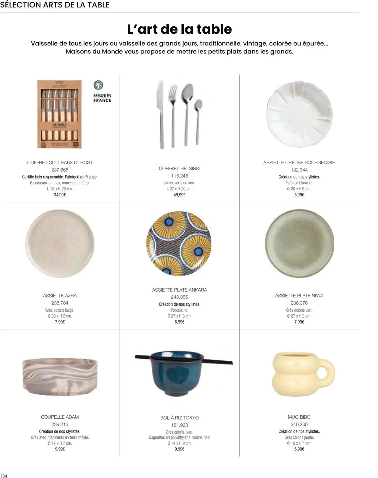 Maisons du Monde catalogue à partir du 01/04/2024 Catalogue