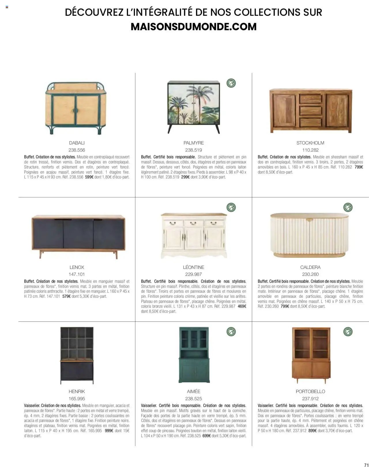 Maisons du Monde catalogue à partir du 01/04/2024 Catalogue