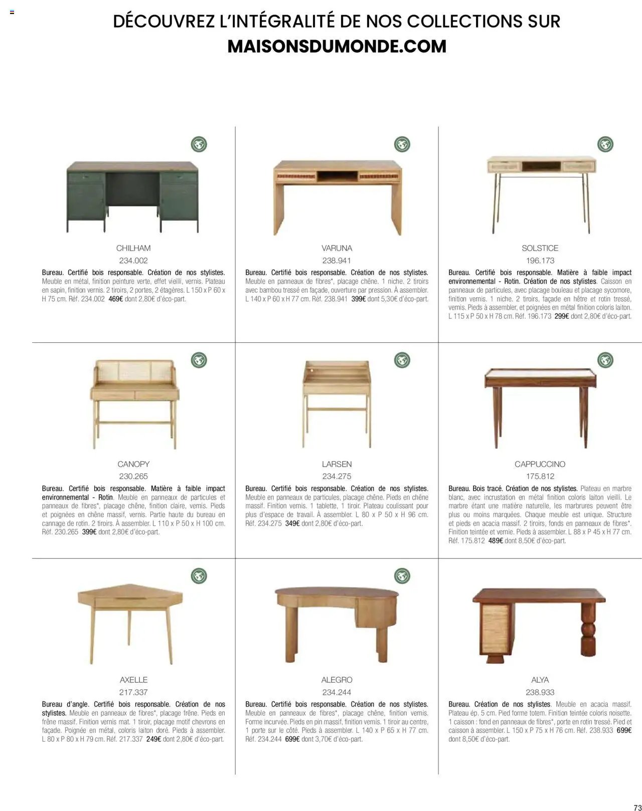 Maisons du Monde catalogue à partir du 01/04/2024 Catalogue