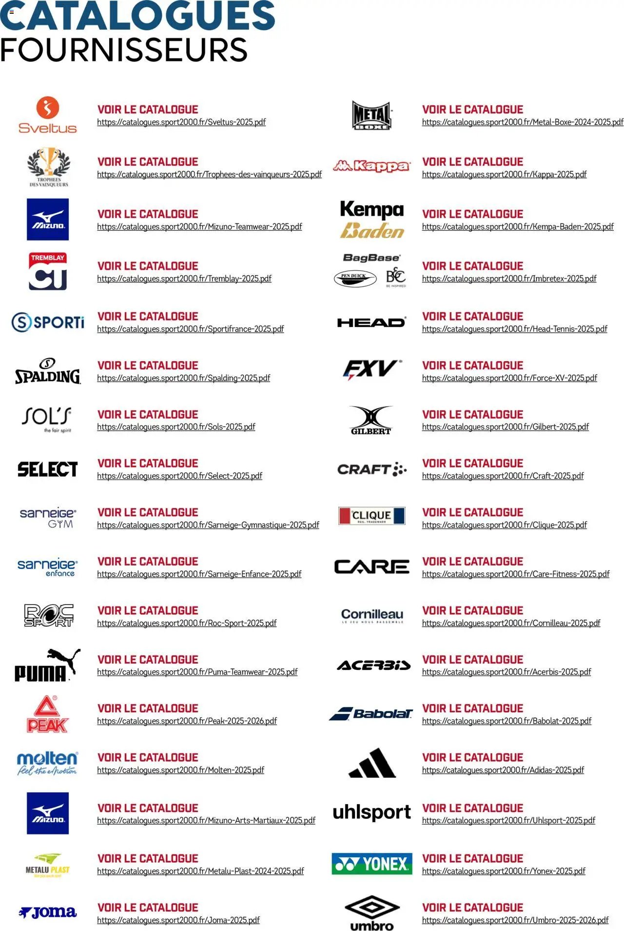 Sport 2000 catalogue à partir du 01/06/2025 Brochure