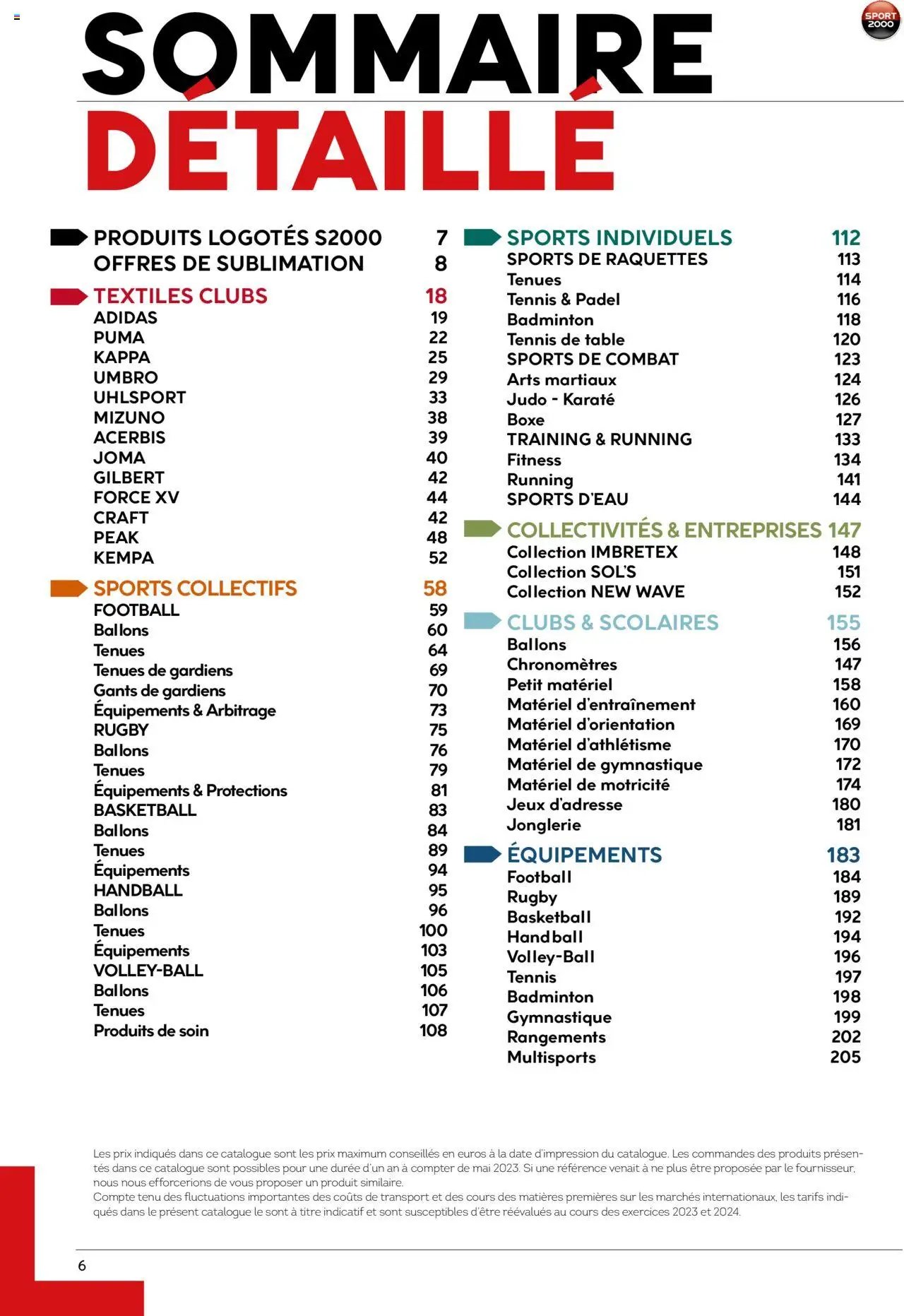 Sport 2000 catalogue à partir du 01/06/2025 Brochure