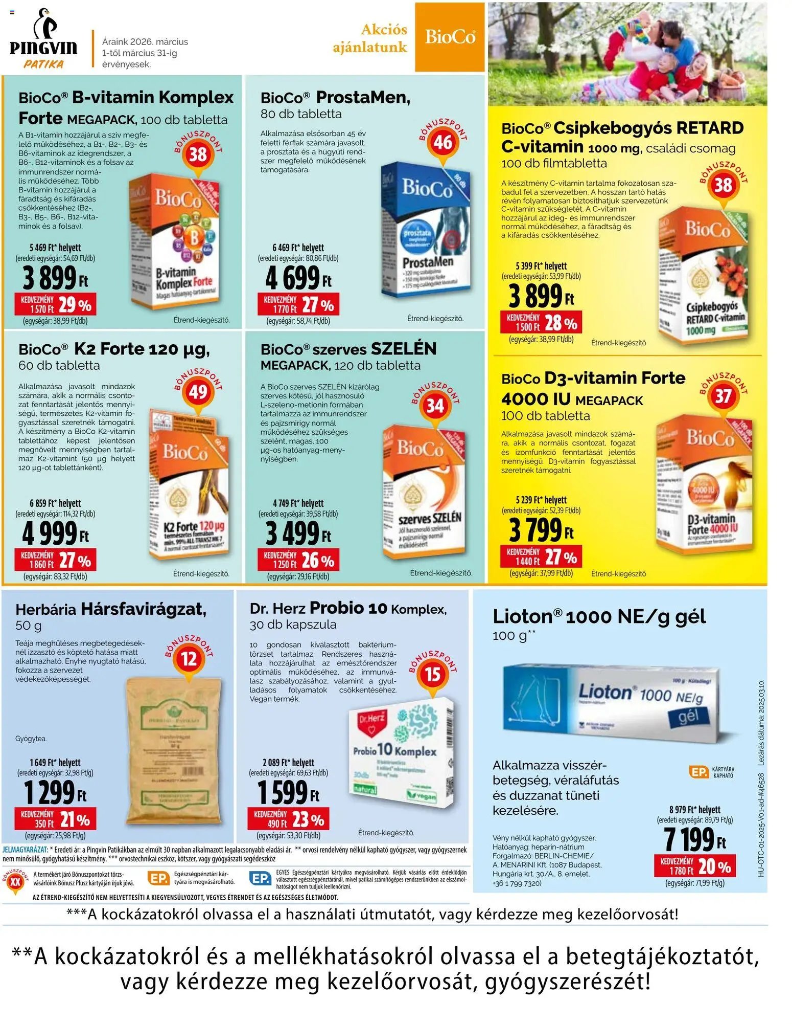 Pingvin Patika újság 2026.03.01. Pingvin Patika Pingvin Árhírek Extra (2026-03-01 - 2026-03-31)