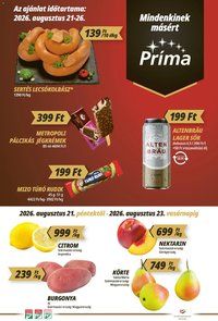 CBA Príma újság 2026.08.21. CBA Príma akciós újság