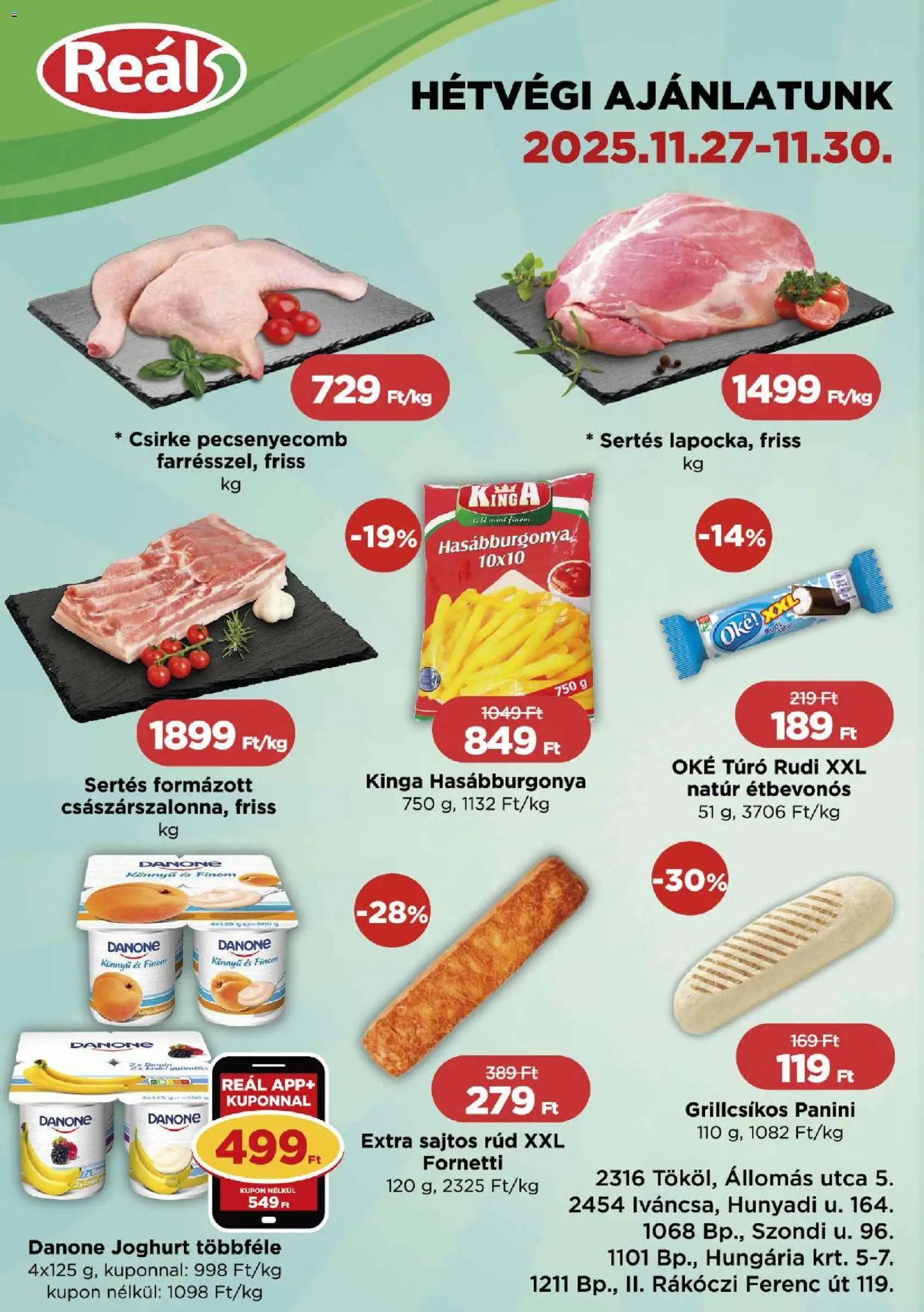 Reál újság 2025.11.27. Bevásárló hétvége - Pest megye (2025-11-27 - 2025-11-30)