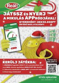 Reál újság 2025.11.27. Bevásárló hétvége - Pest megye (2025-11-27 - 2025-11-30)