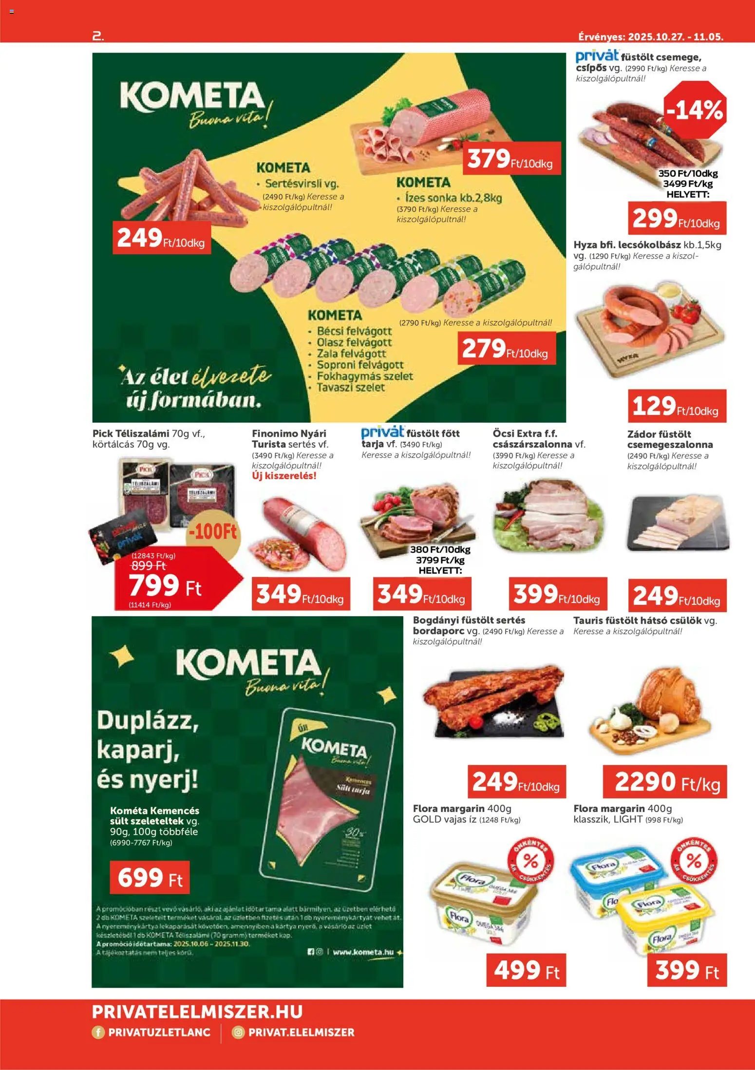 PRIVÁT újság 2025.10.27. Aktuális szórólap MAX (2025-10-27 - 2025-11-05)