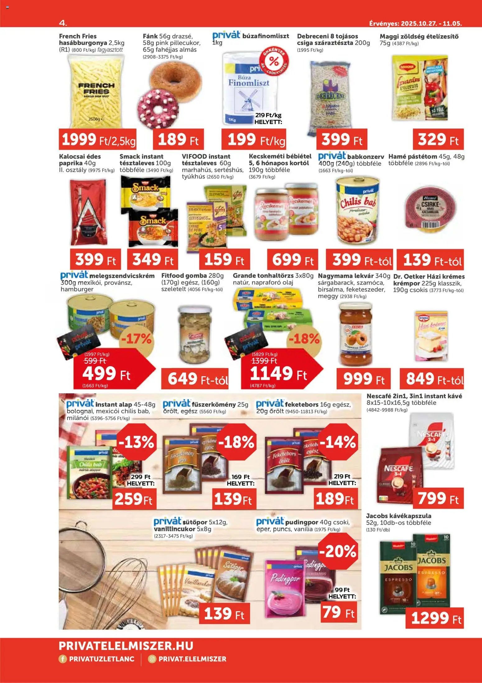 PRIVÁT újság 2025.10.27. Aktuális szórólap MAX (2025-10-27 - 2025-11-05)