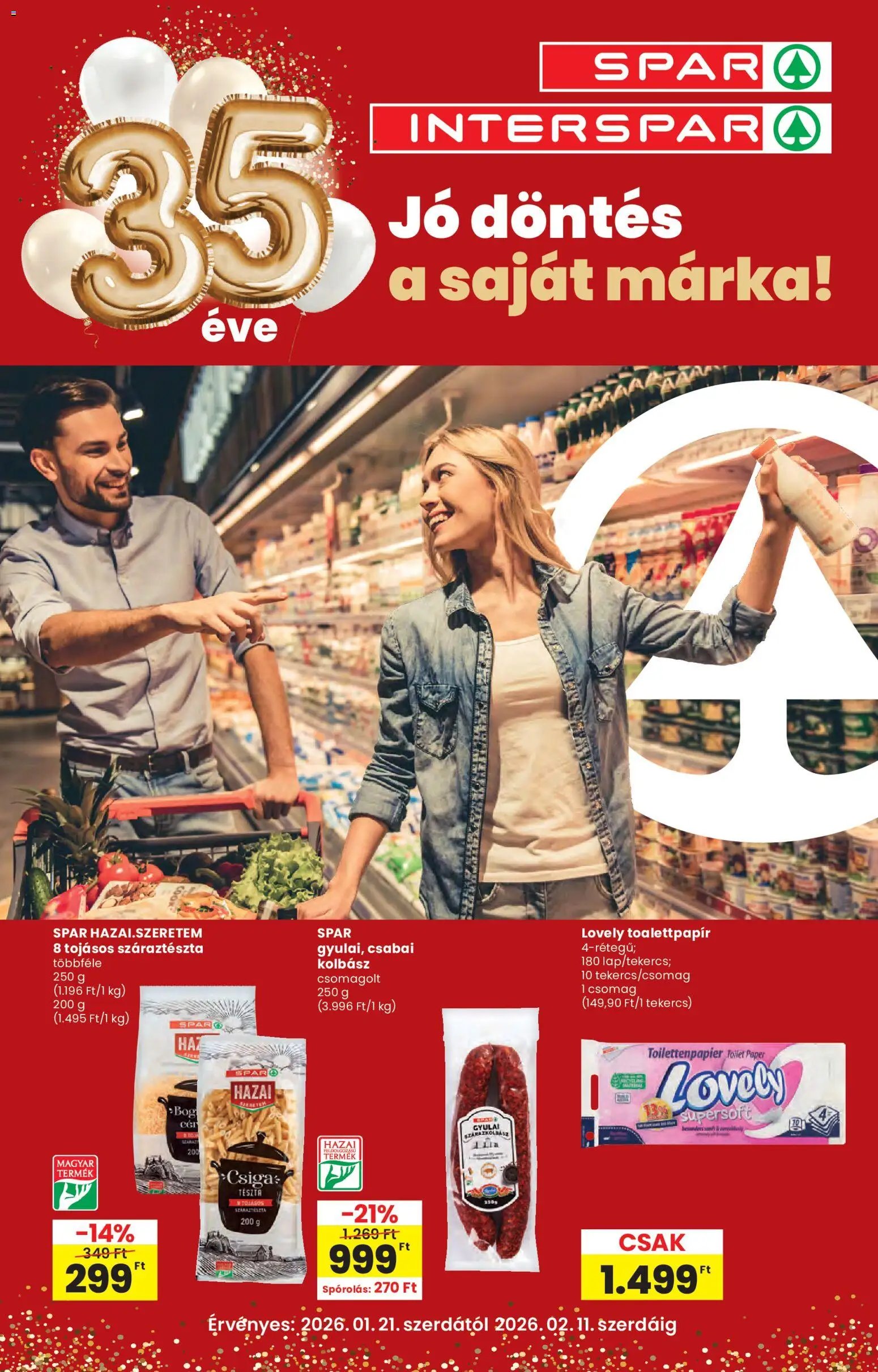 Spar újság 2026.01.21. Saját márka katalógus (2026-01-21 - 2026-02-11)