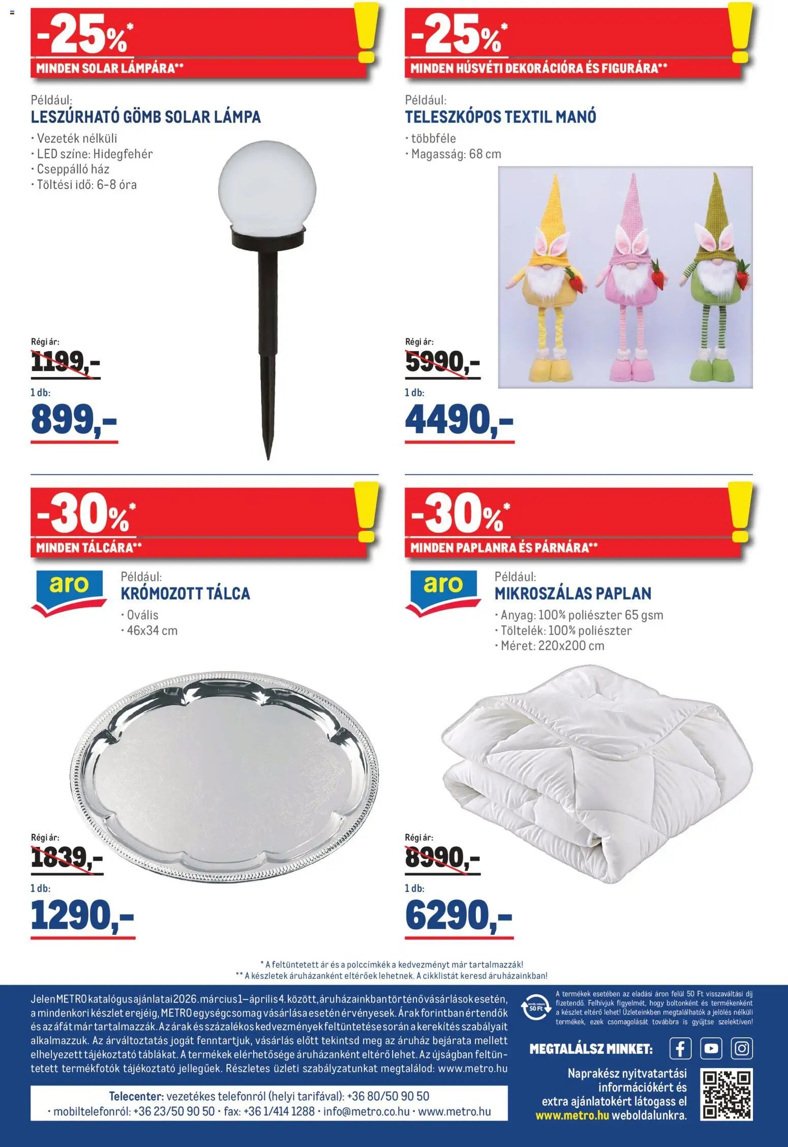 Metro újság 2026.03.01. Élelmiszer és Szezonális katalógus 2026/03 (2026-03-01 - 2026-03-04)