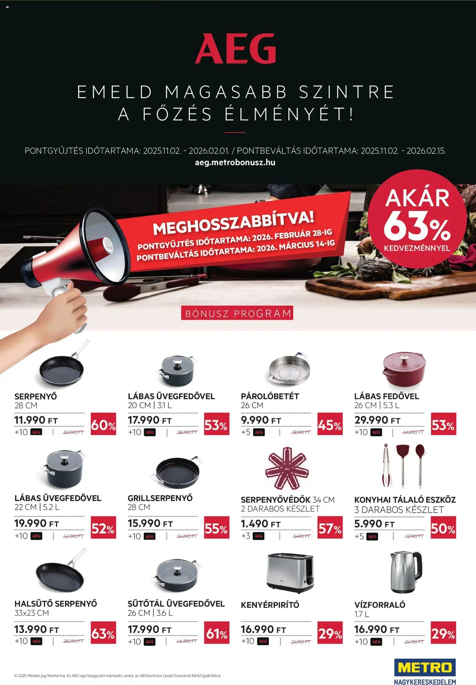 Metro újság 2026.03.01. Élelmiszer és Szezonális katalógus 2026/03 (2026-03-01 - 2026-03-04)