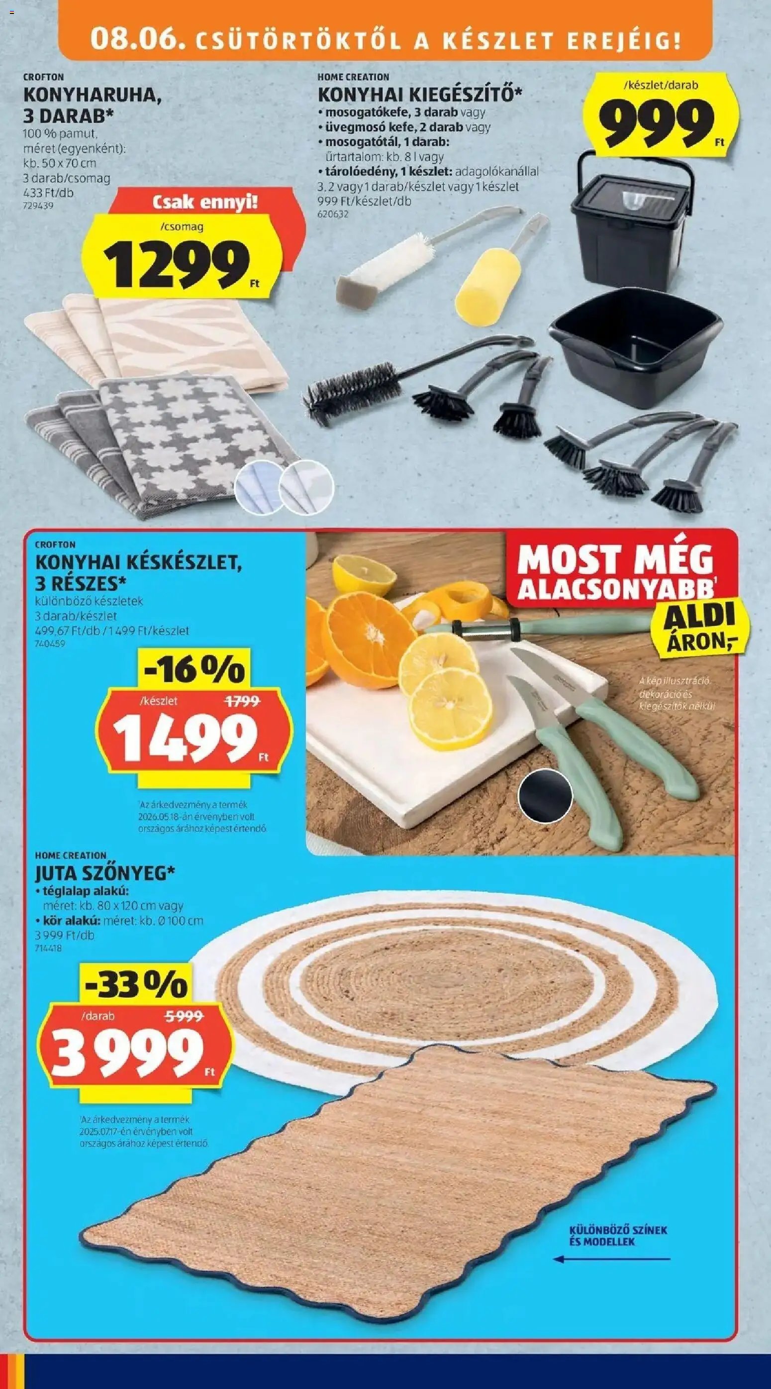 Aldi újság 2026.08.06. Aldi aktuális akciós újság
