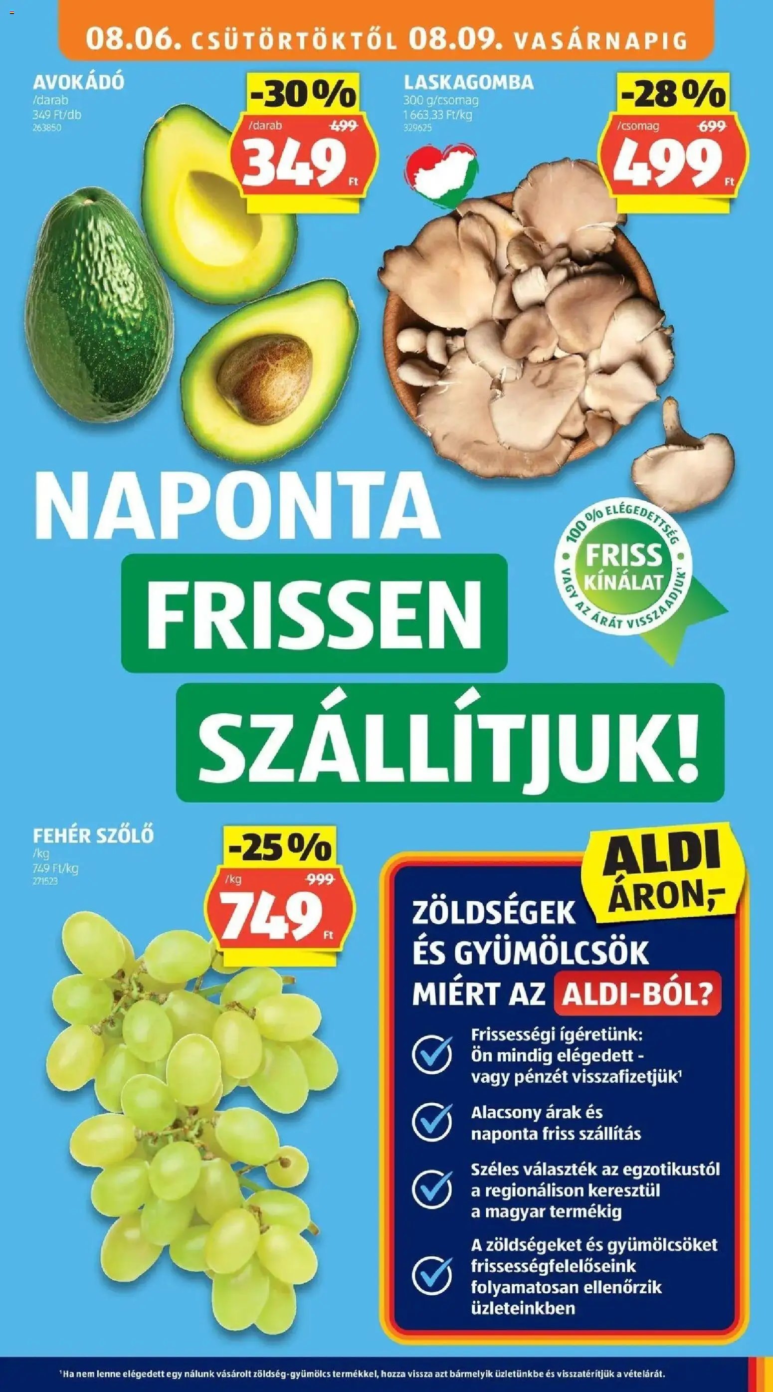 Aldi újság 2026.08.06. Aldi aktuális akciós újság
