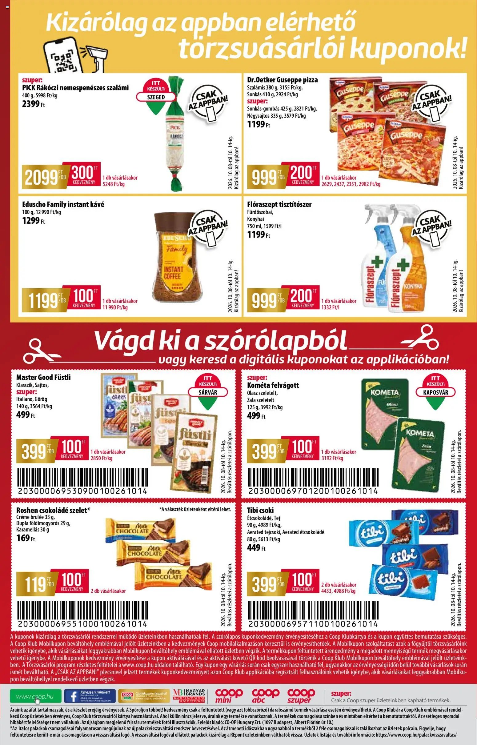 COOP újság 2026.10.08. COOP akciós újság