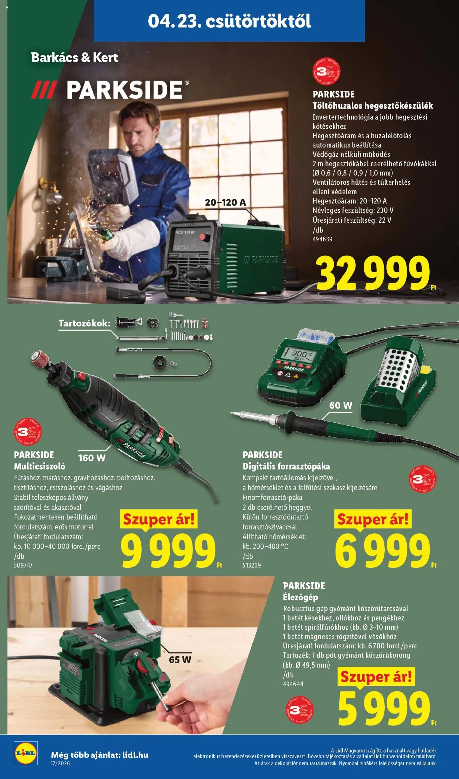 Lidl újság 2026.04.23. Lidl Nonfood kínálatunk (2026-04-23 - 2026-04-29)