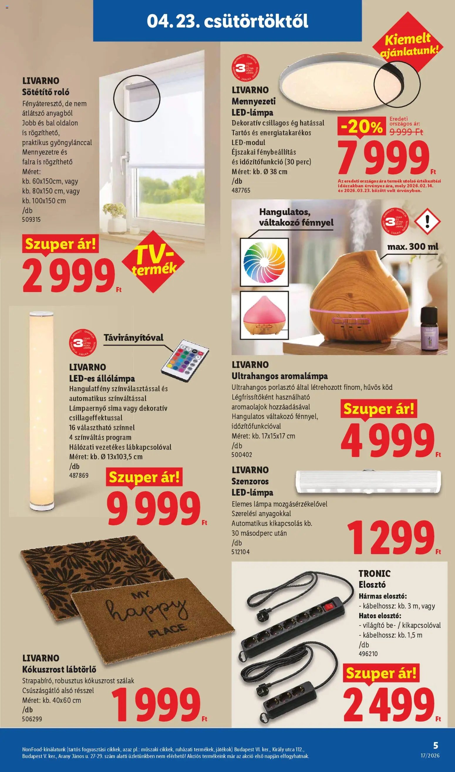 Lidl újság 2026.04.23. Lidl Nonfood kínálatunk (2026-04-23 - 2026-04-29)