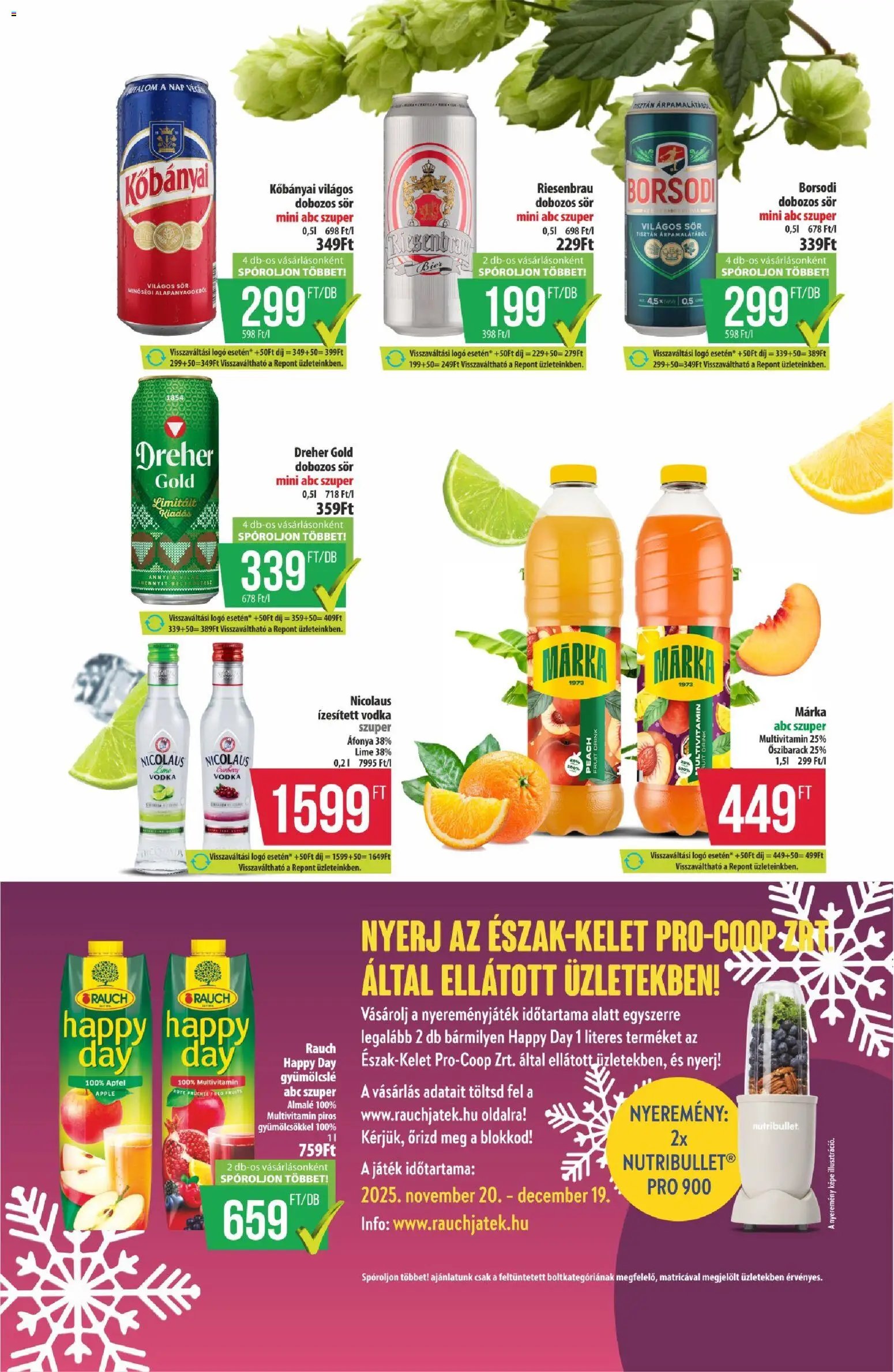 COOP újság 2025.11.20. Észak Kelet Pro-Coop Zrt (2025-11-20 - 2025-11-26)