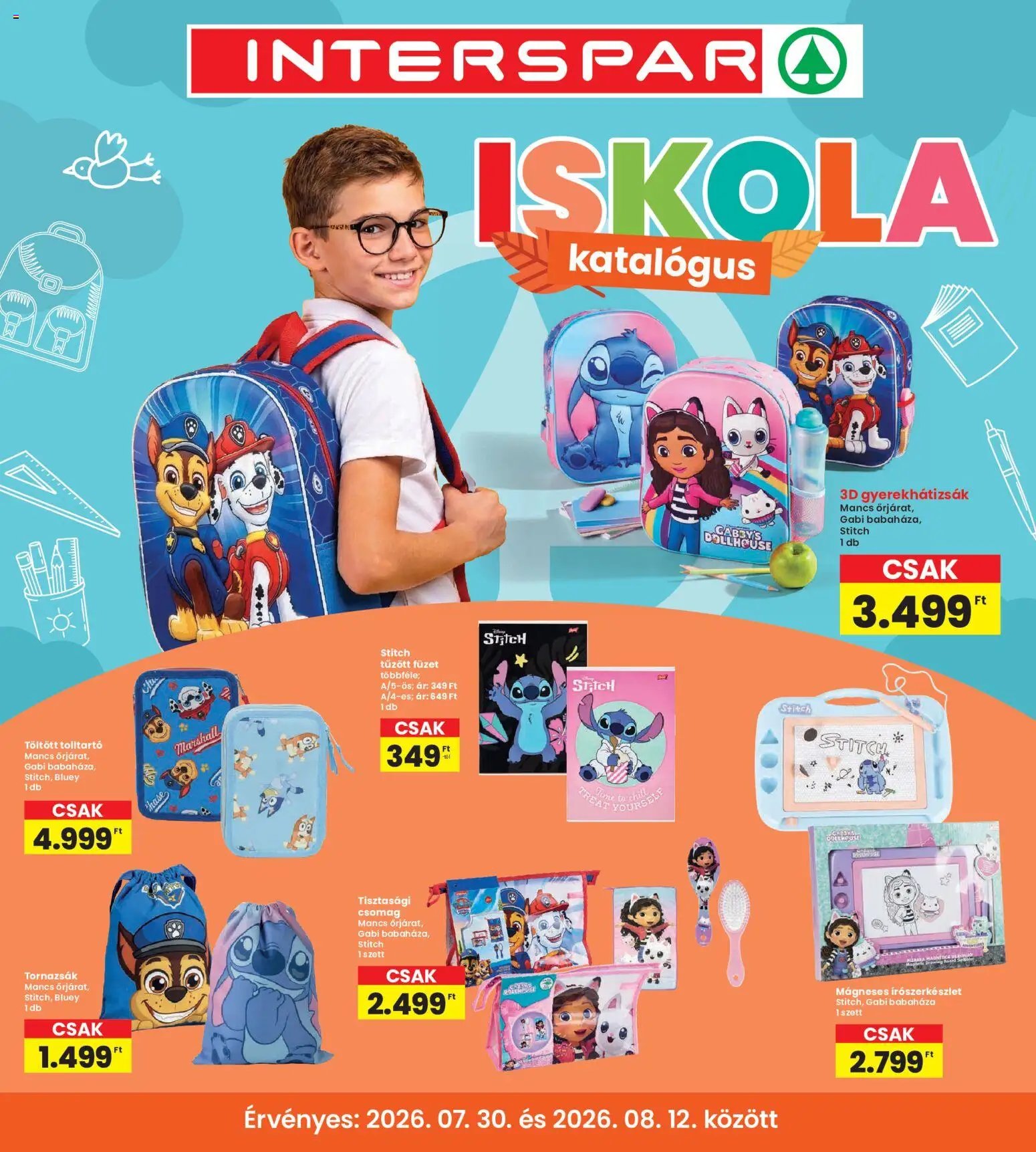Interspar újság 2026.07.30. Interspar Iskola katalógus