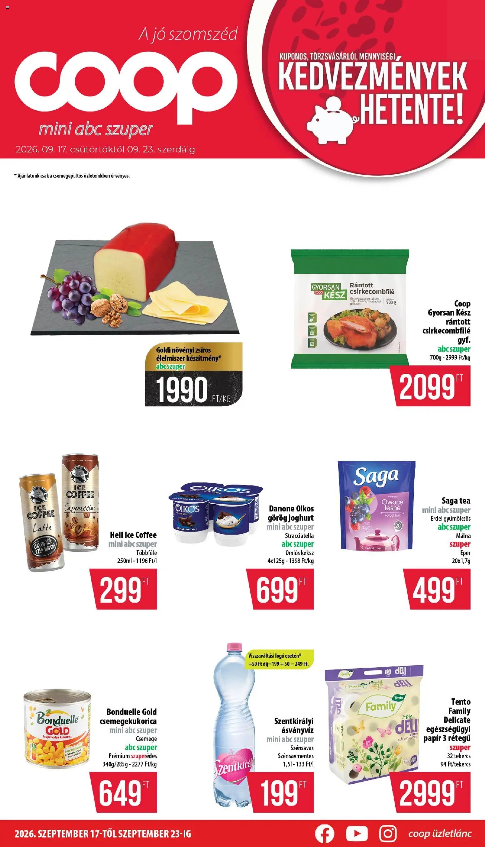 COOP újság 2026.09.17. COOP - Mini & Abc & Szuper / Nyírzem