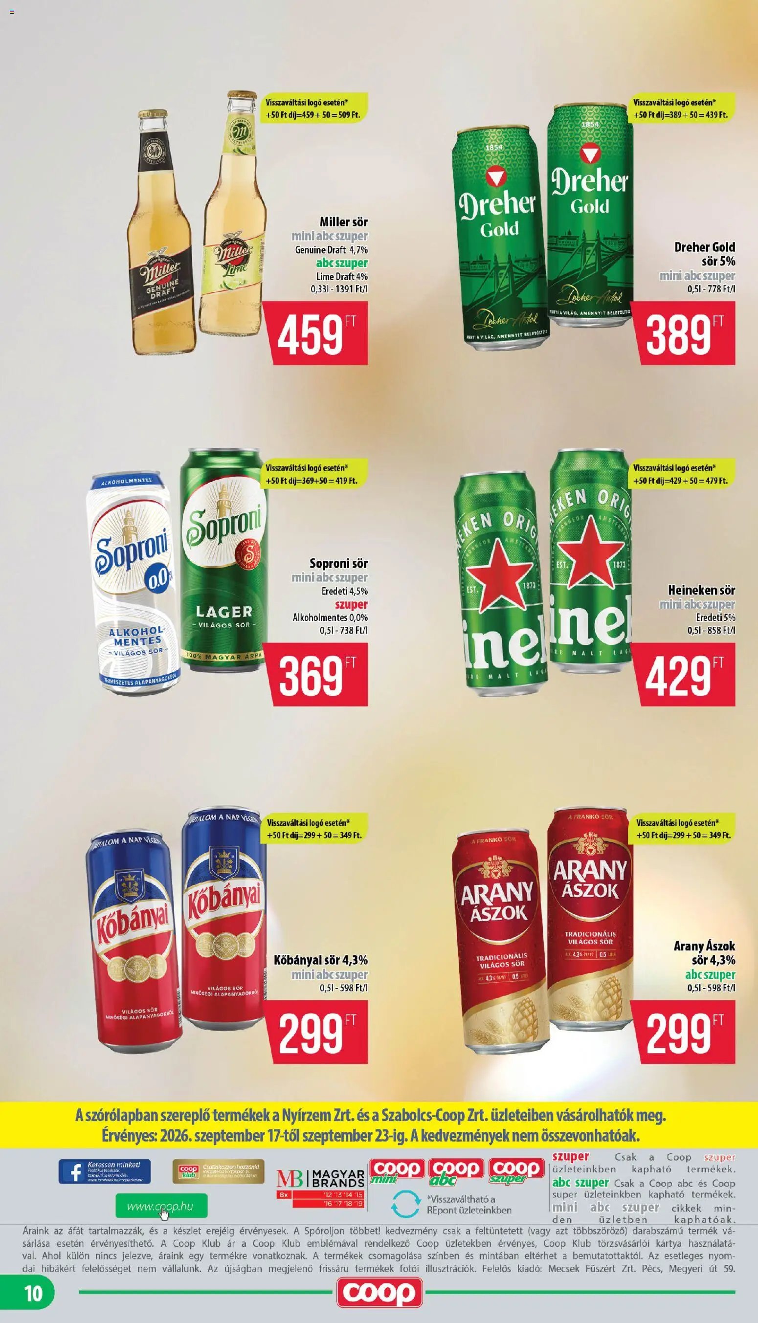 COOP újság 2026.09.17. COOP - Mini & Abc & Szuper / Nyírzem