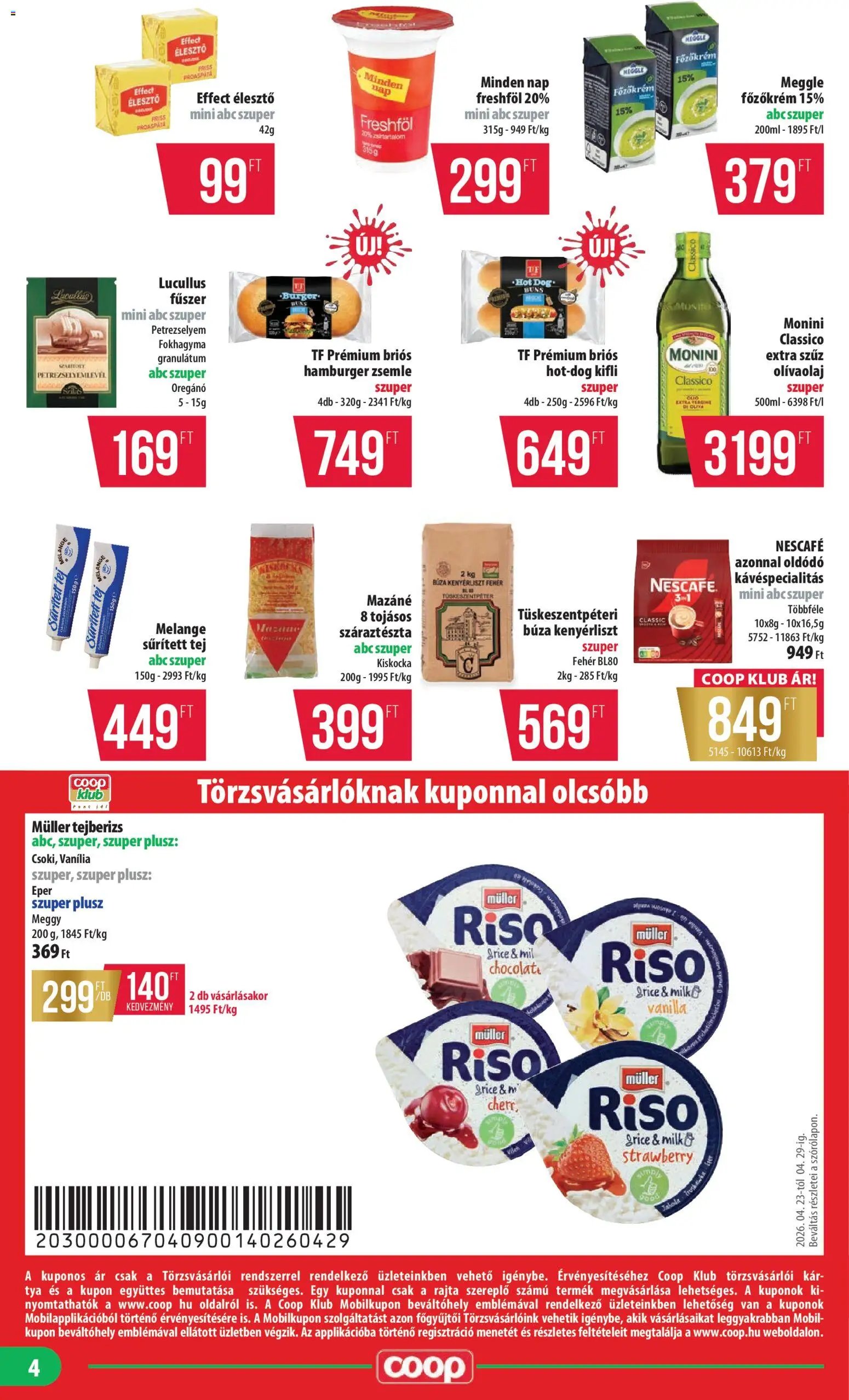 COOP újság 2026.04.23. COOP - Mini & Abc & Szuper / Mecsek (2026-04-23 - 2026-04-29)