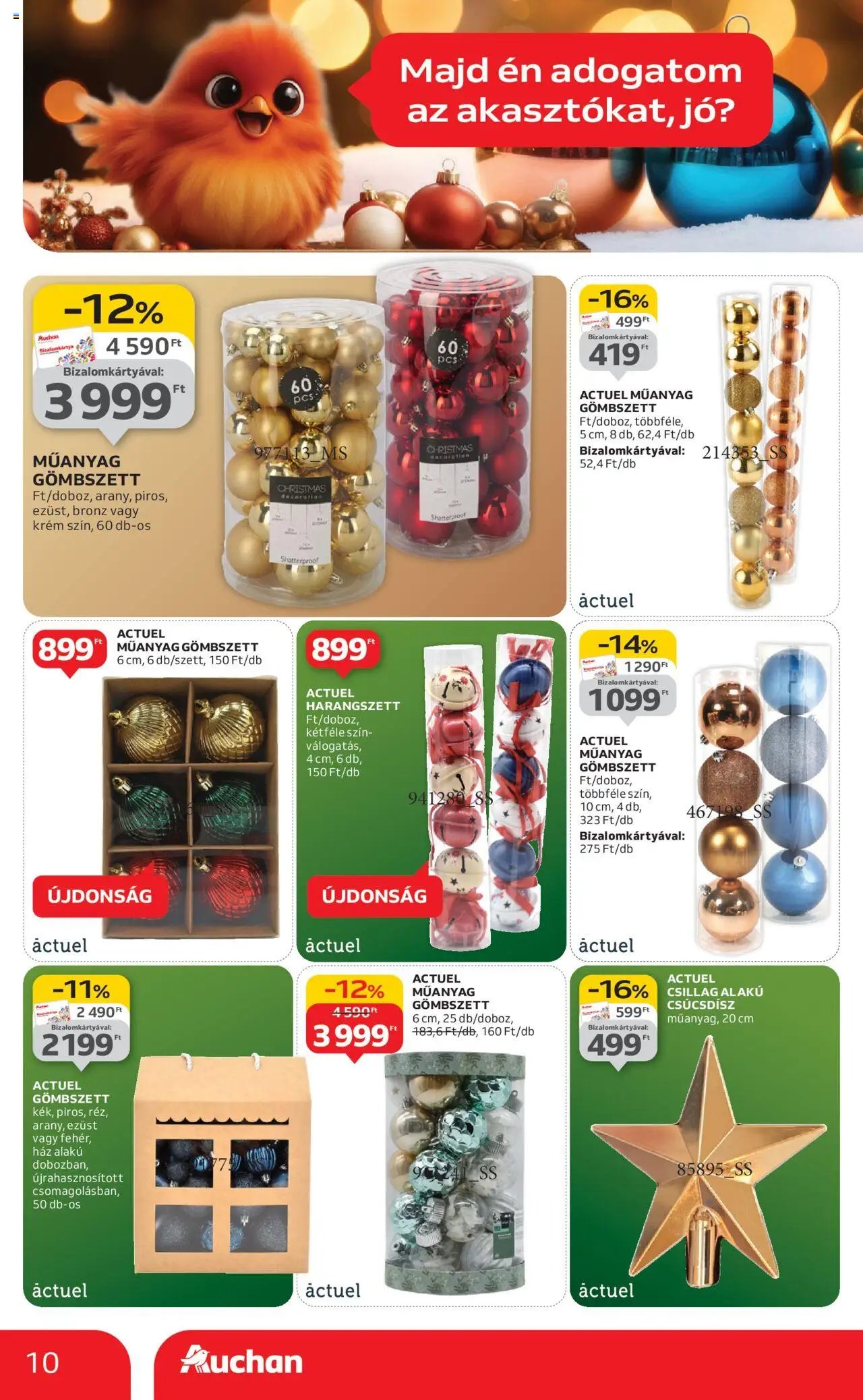 Auchan újság 2025.10.16. Hipermarket karácsonyi dekoráció ajánlataink (2025-10-16 - 2025-11-26)