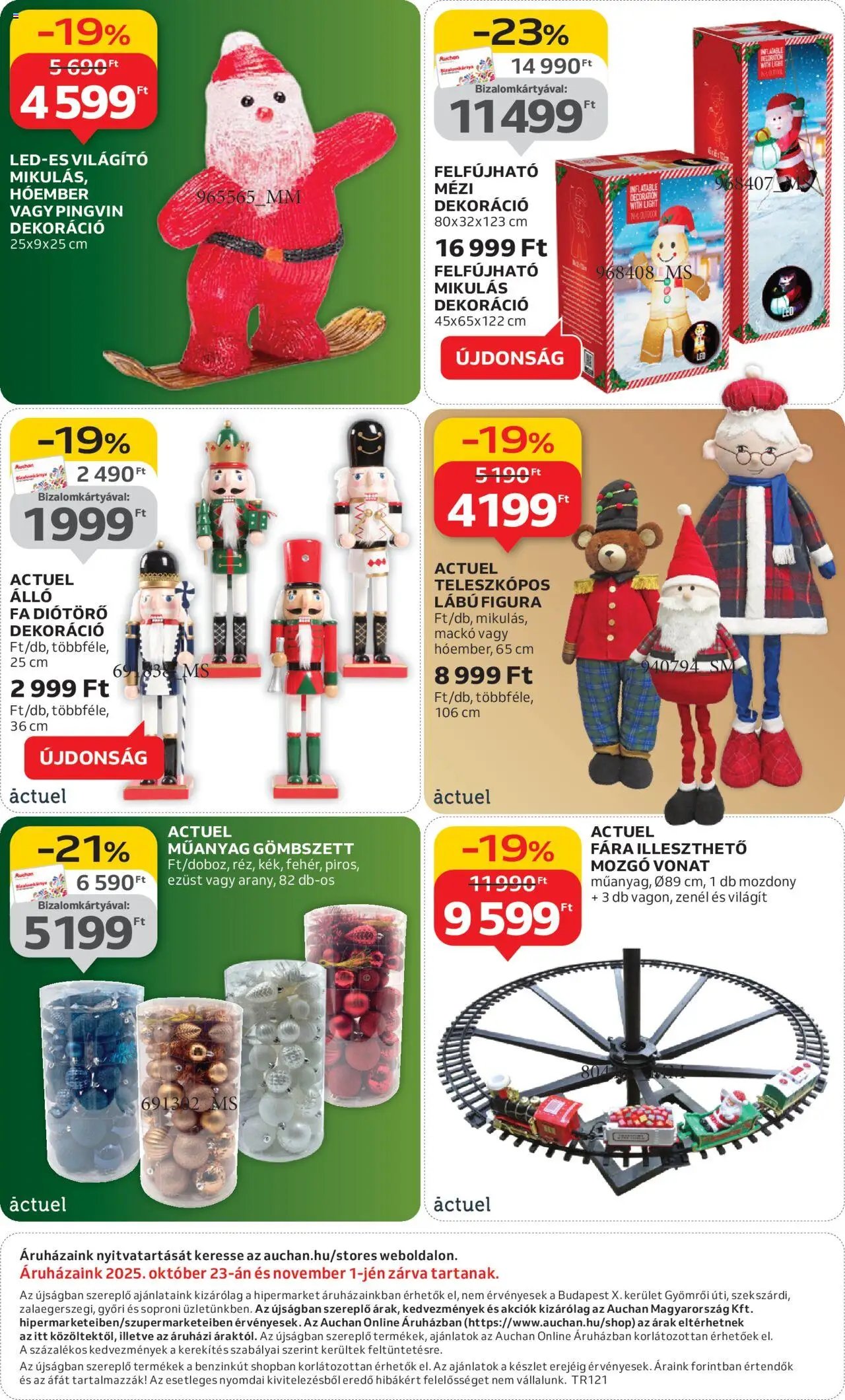 Auchan újság 2025.10.16. Hipermarket karácsonyi dekoráció ajánlataink (2025-10-16 - 2025-11-26)
