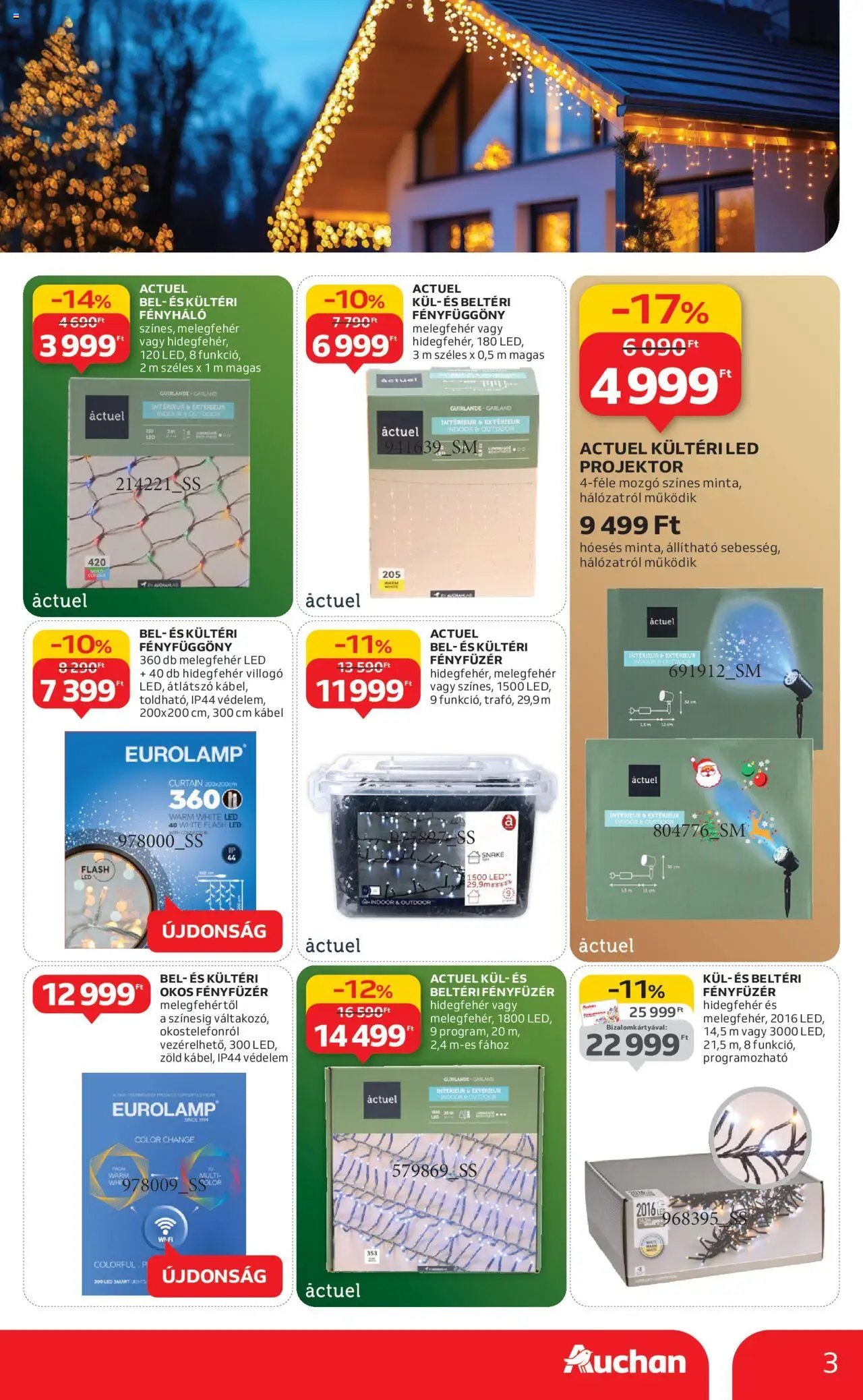 Auchan újság 2025.10.16. Hipermarket karácsonyi dekoráció ajánlataink (2025-10-16 - 2025-11-26)