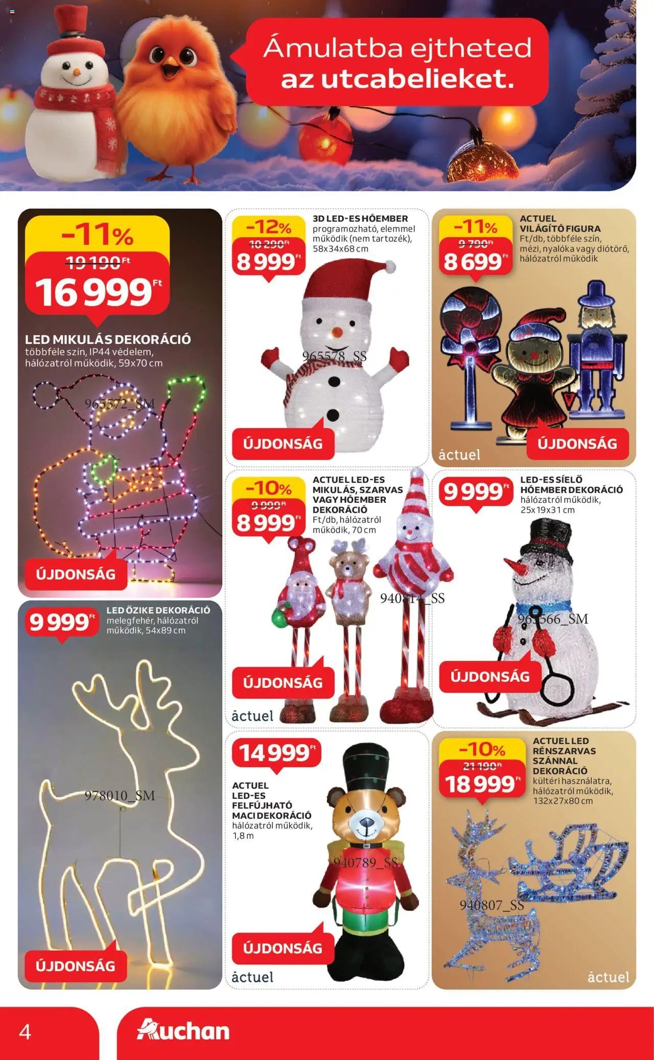 Auchan újság 2025.10.16. Hipermarket karácsonyi dekoráció ajánlataink (2025-10-16 - 2025-11-26)