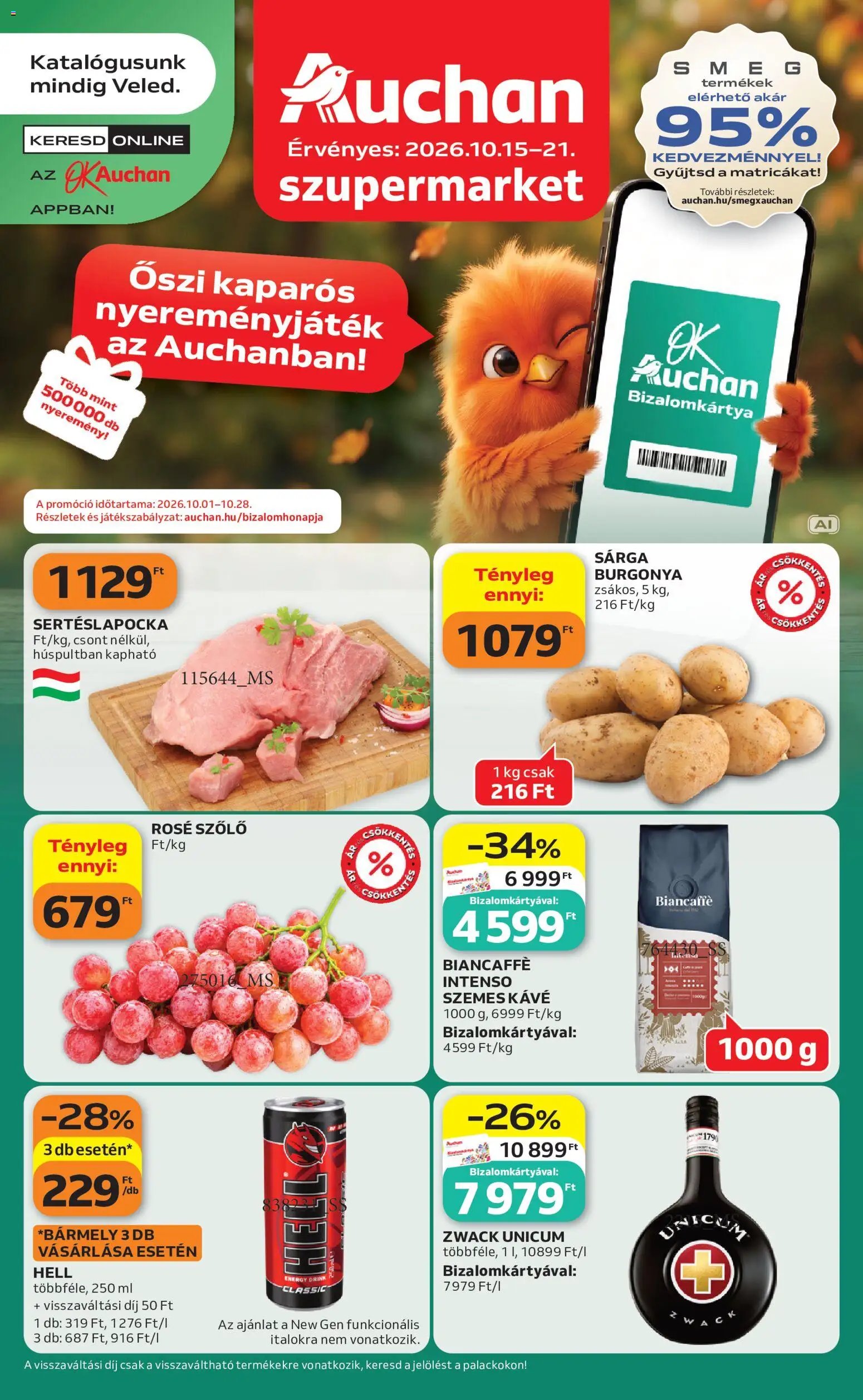 Auchan Szupermarket akciós újság 2026.10.15. - lapozható formában szórólap ✳️