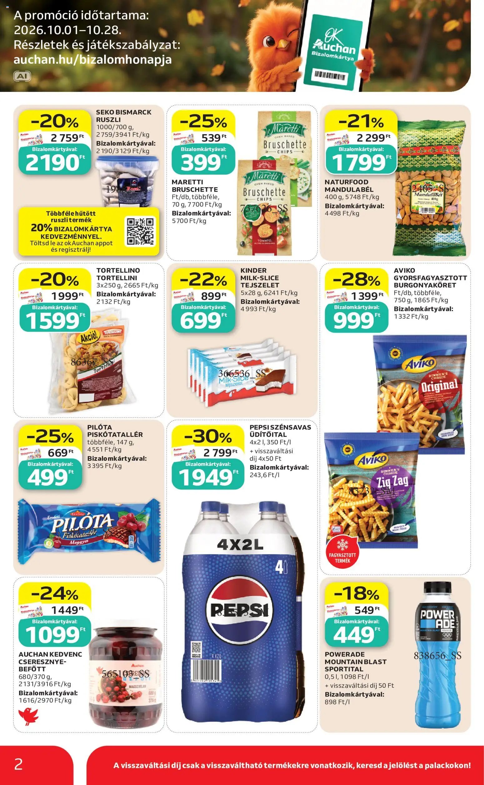Auchan Szupermarket akciós újság 2026.10.15. - lapozható formában szórólap ✳️
