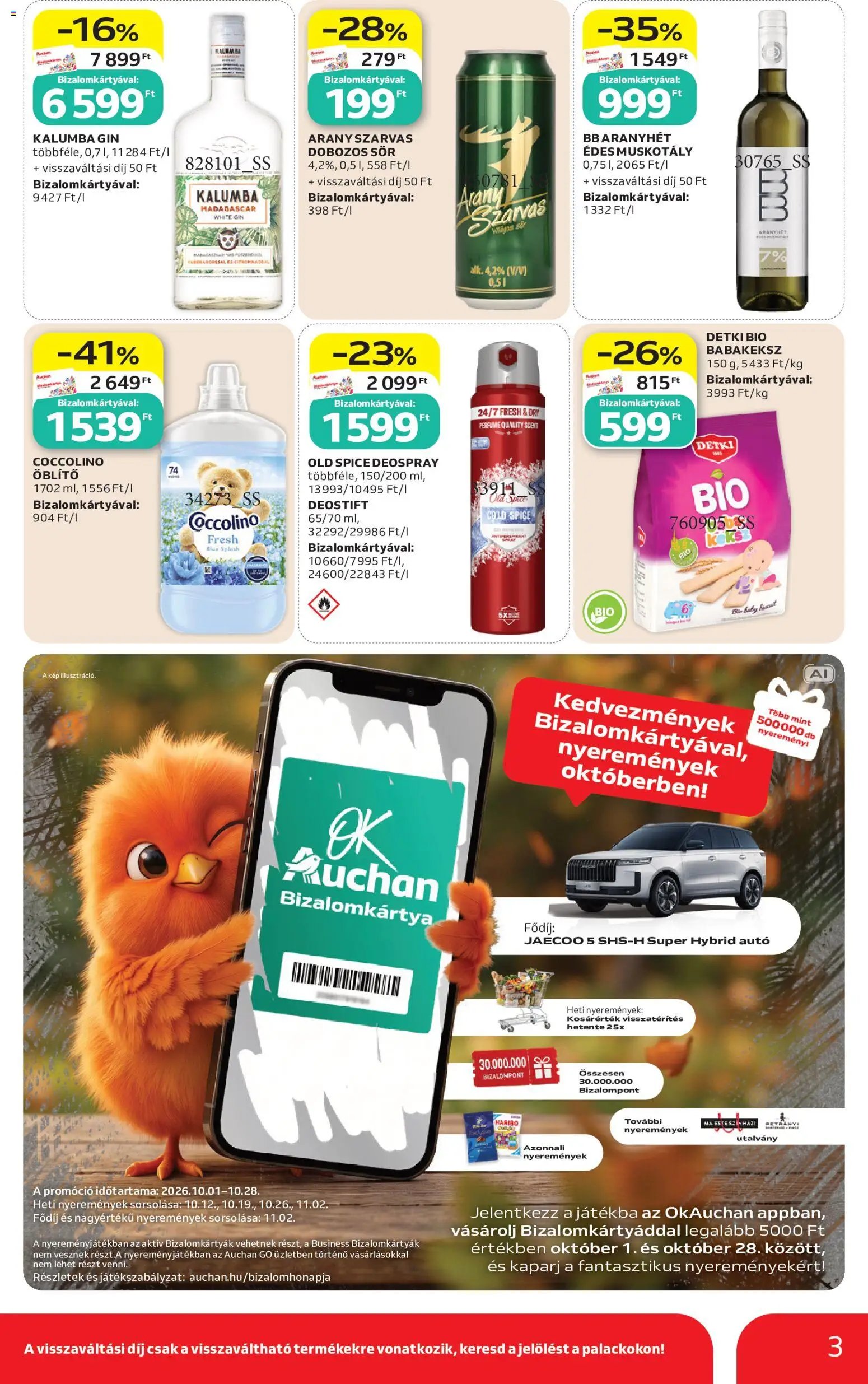 Auchan Szupermarket akciós újság 2026.10.15. - lapozható formában szórólap ✳️