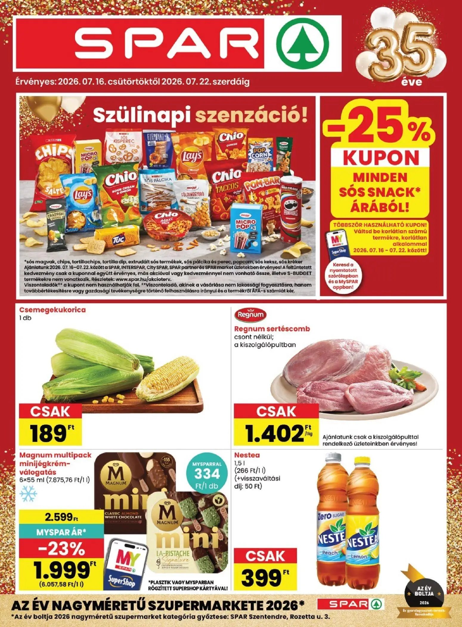 Spar újság 2026.07.16. Spar akciós újság
