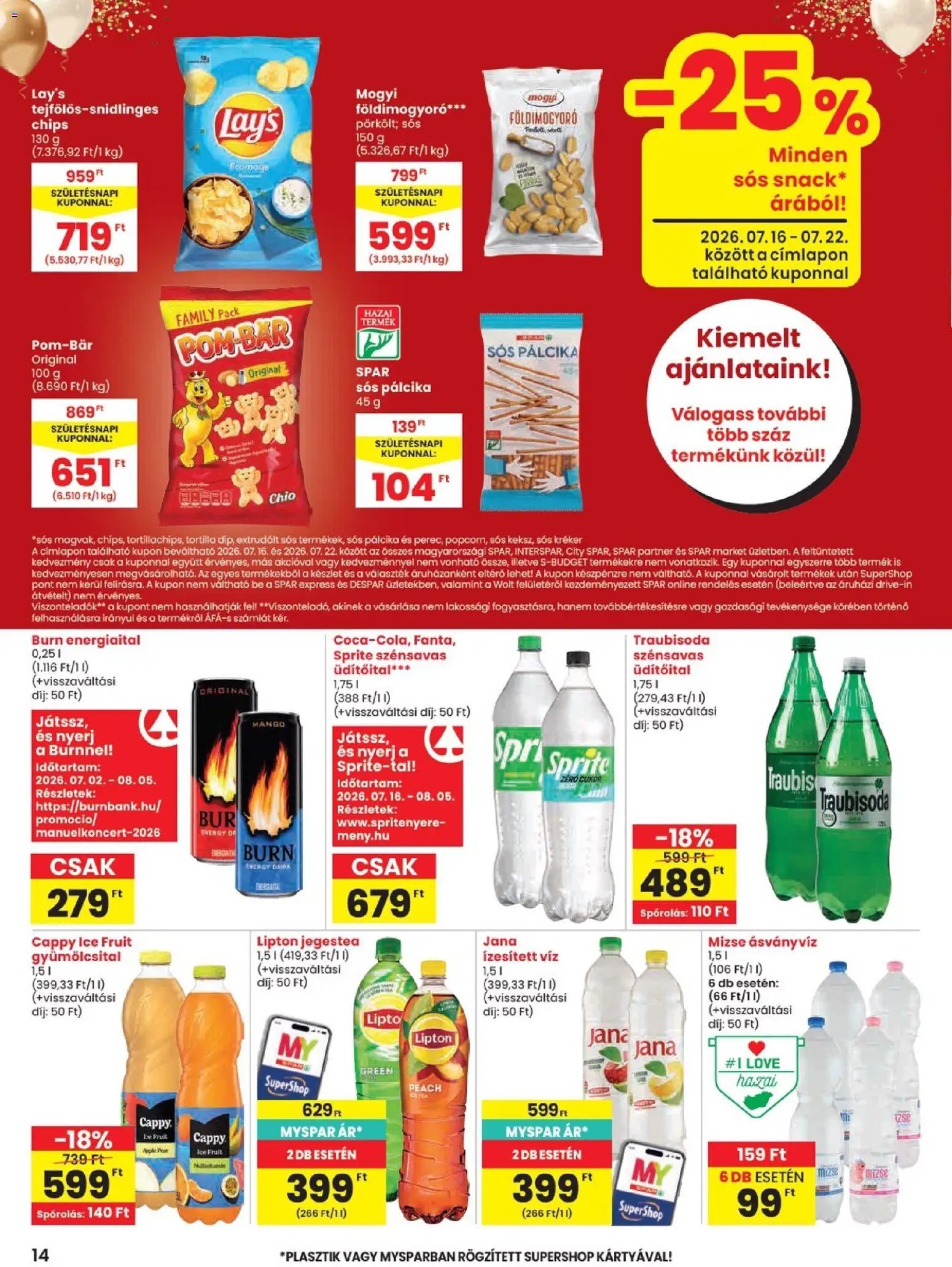 Spar újság 2026.07.16. Spar akciós újság