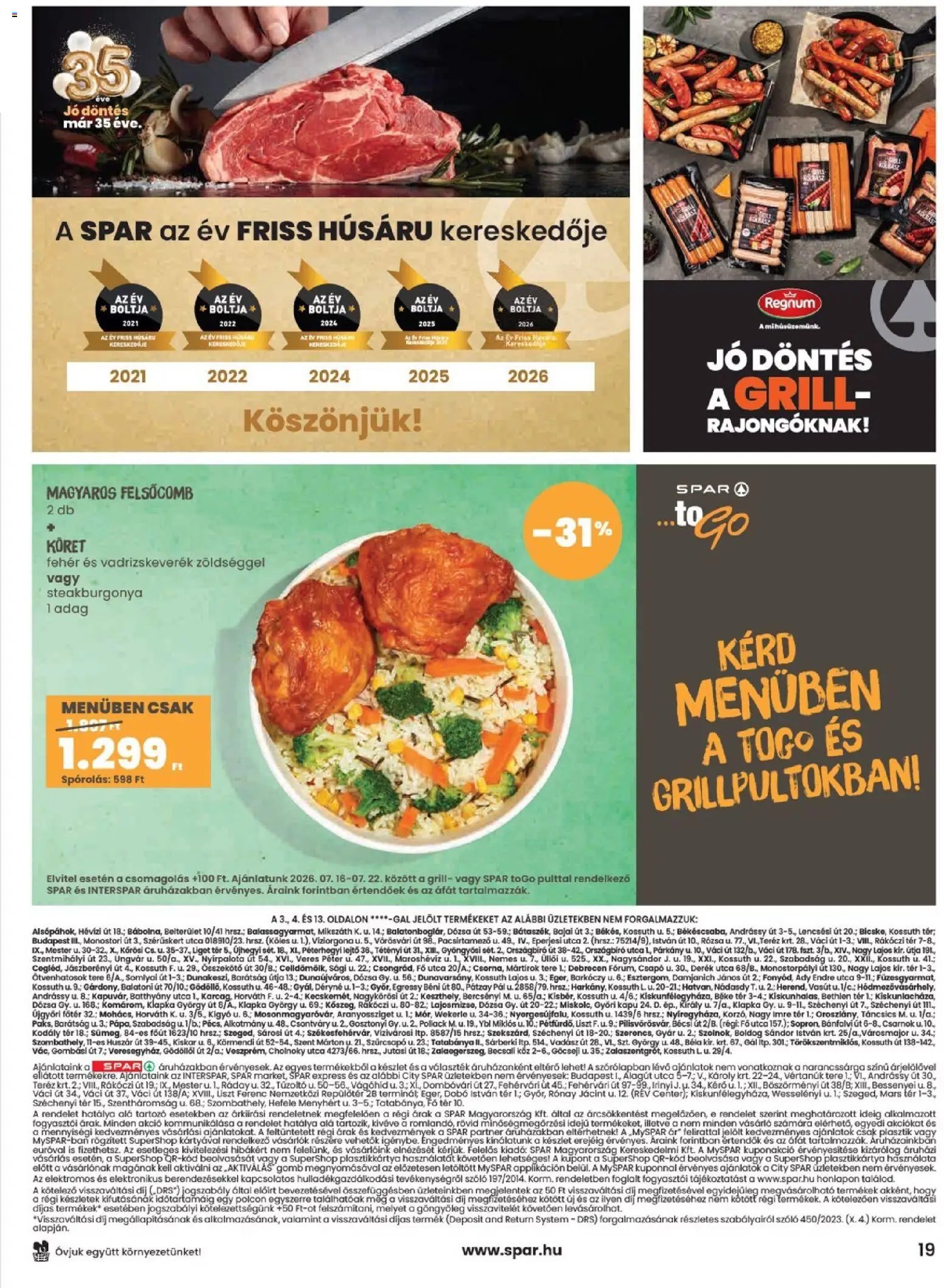 Spar újság 2026.07.16. Spar akciós újság